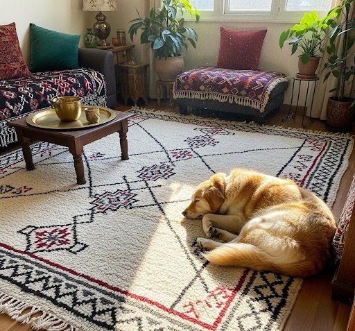 The Pet Owner's Survival Guide to Area Rugs: Materials, Patterns, and Cleaning Hacks