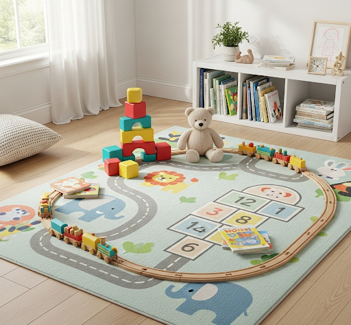 The Perfect Play Space: How to Choose a Safe, Durable, and Stimulating Rug for Your Child's Room