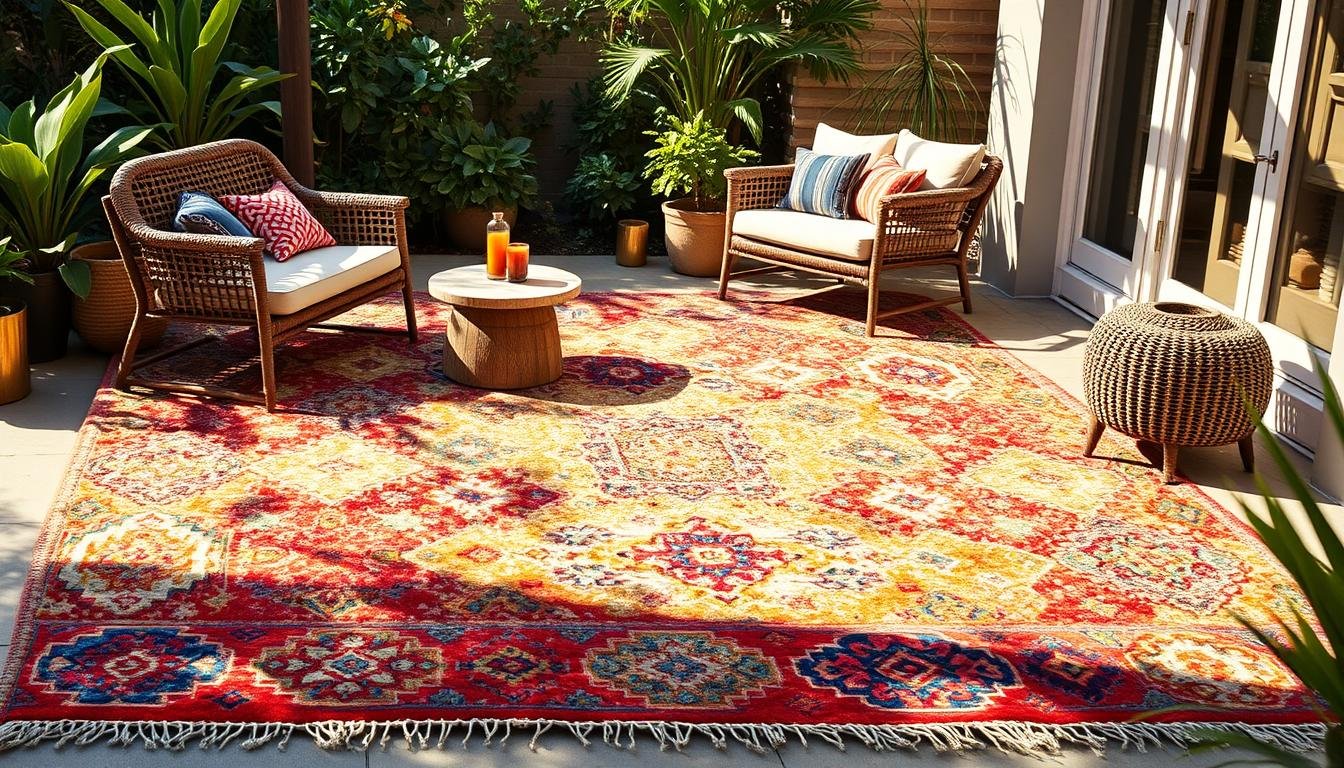 Colorful Outdoor Rugs 9x12 | Handmade Patio Beauty from Morocco