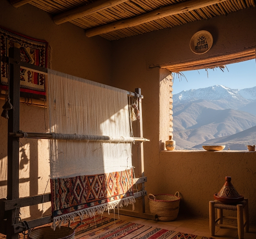 Behind the Loom: A Day in the Life of a Berber Weaver in the Atlas Mountains