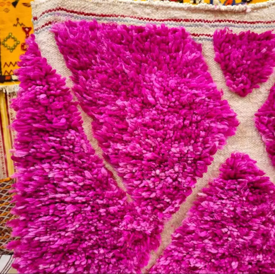 Moroccan Beni Ourain Rug | Handmade Wool Carpet | Elegant Home Décor