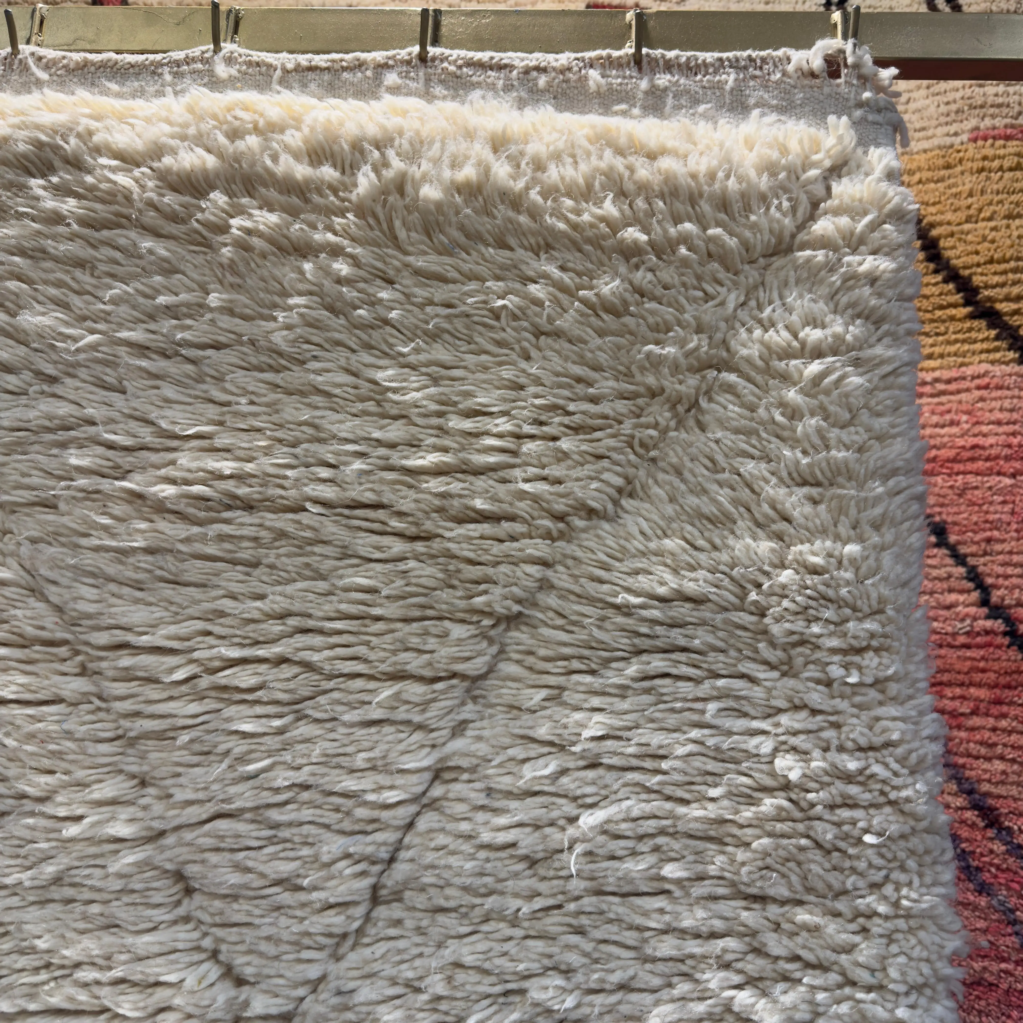 Authentic Berber Wool Runner Rug | Hand-Knotted Striped Carpet for Kitchen & Living Spaces