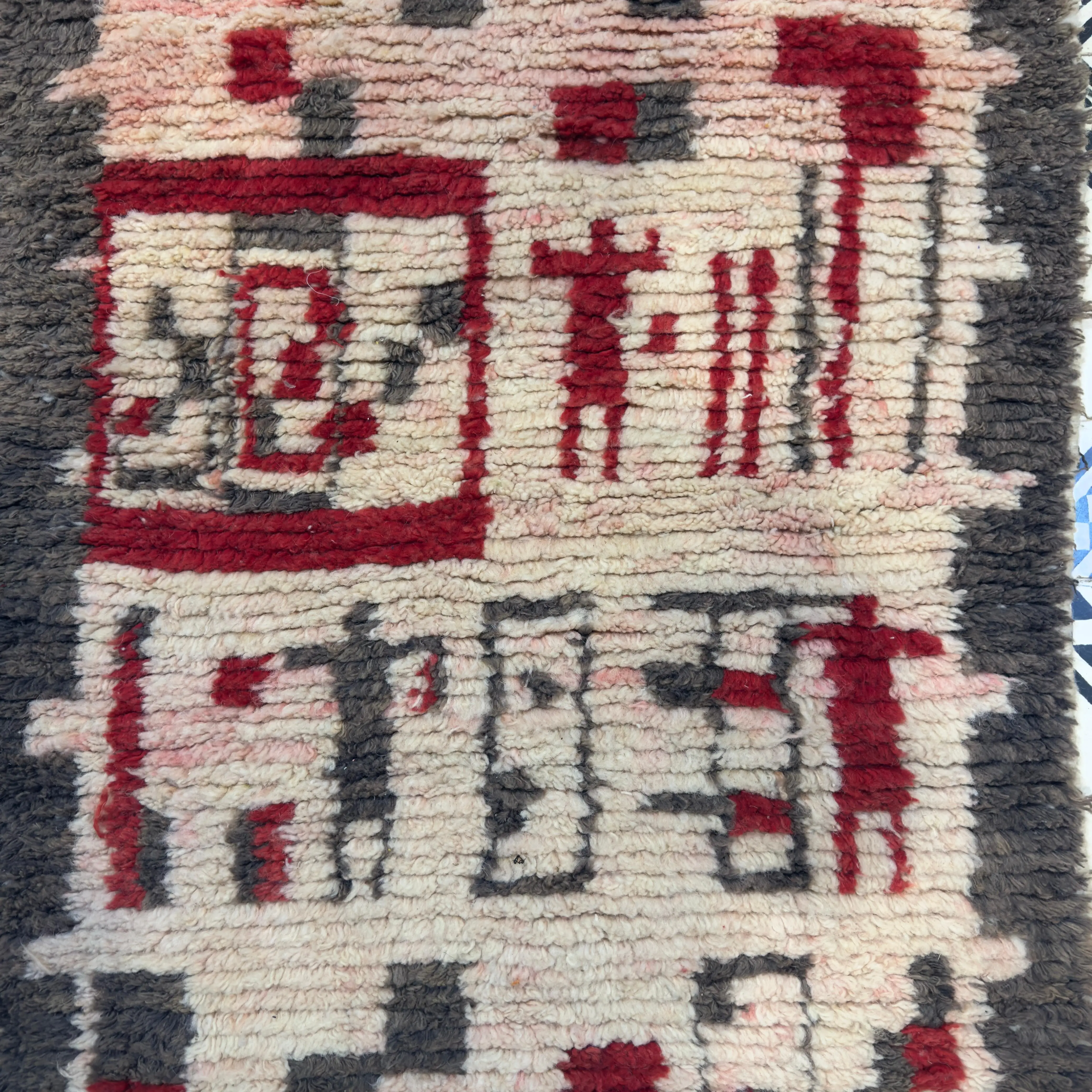 Hand-Knotted Berber Runner Carpet | Striped Wool Rug for Kitchens & Living Spaces