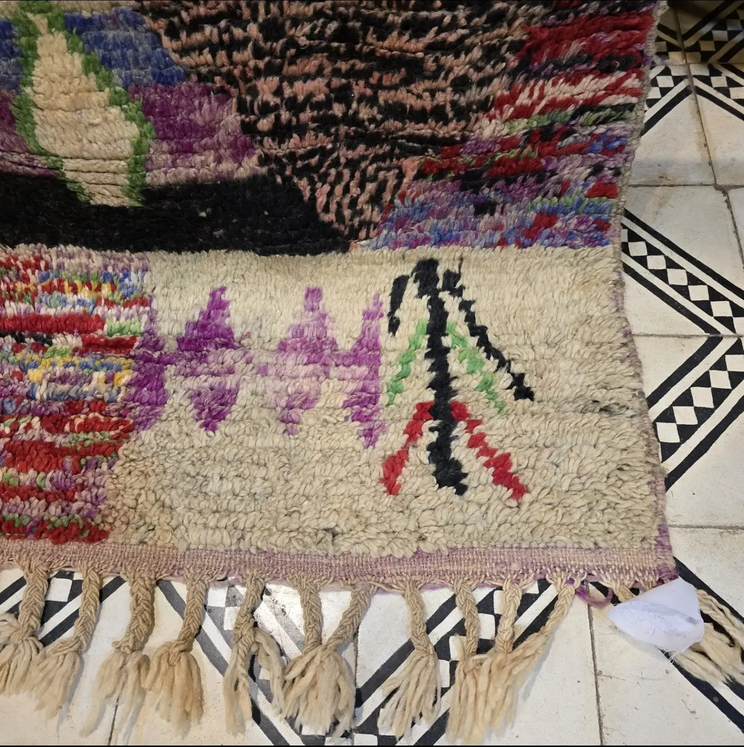 Beni Ourain Rug - Authentic Moroccan Area Rug in Wool | Handmade Berber Carpet