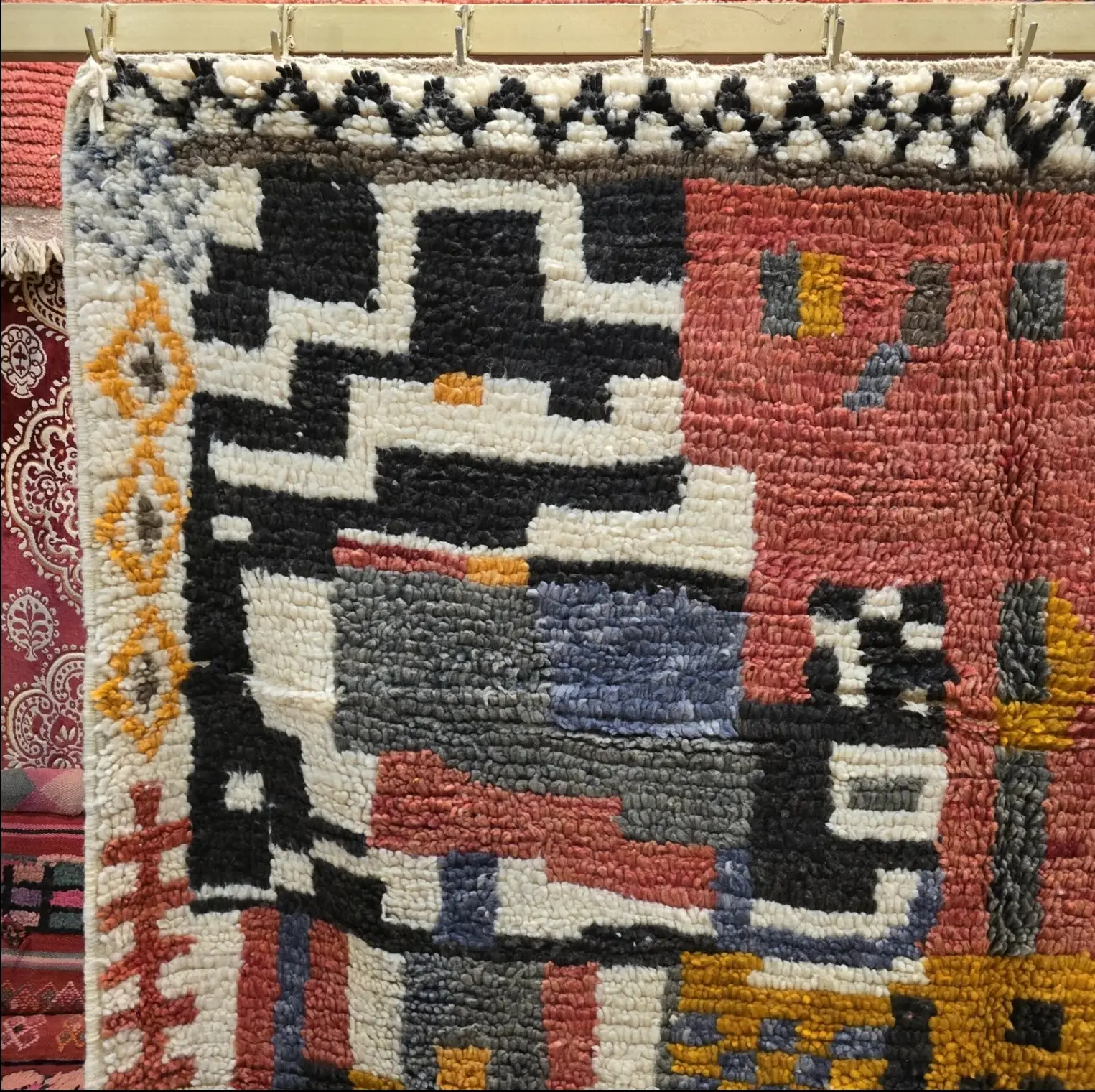 Beni Ourain Rug | Authentic Handmade Moroccan Wool Carpet | Luxurious Berber Area Rug