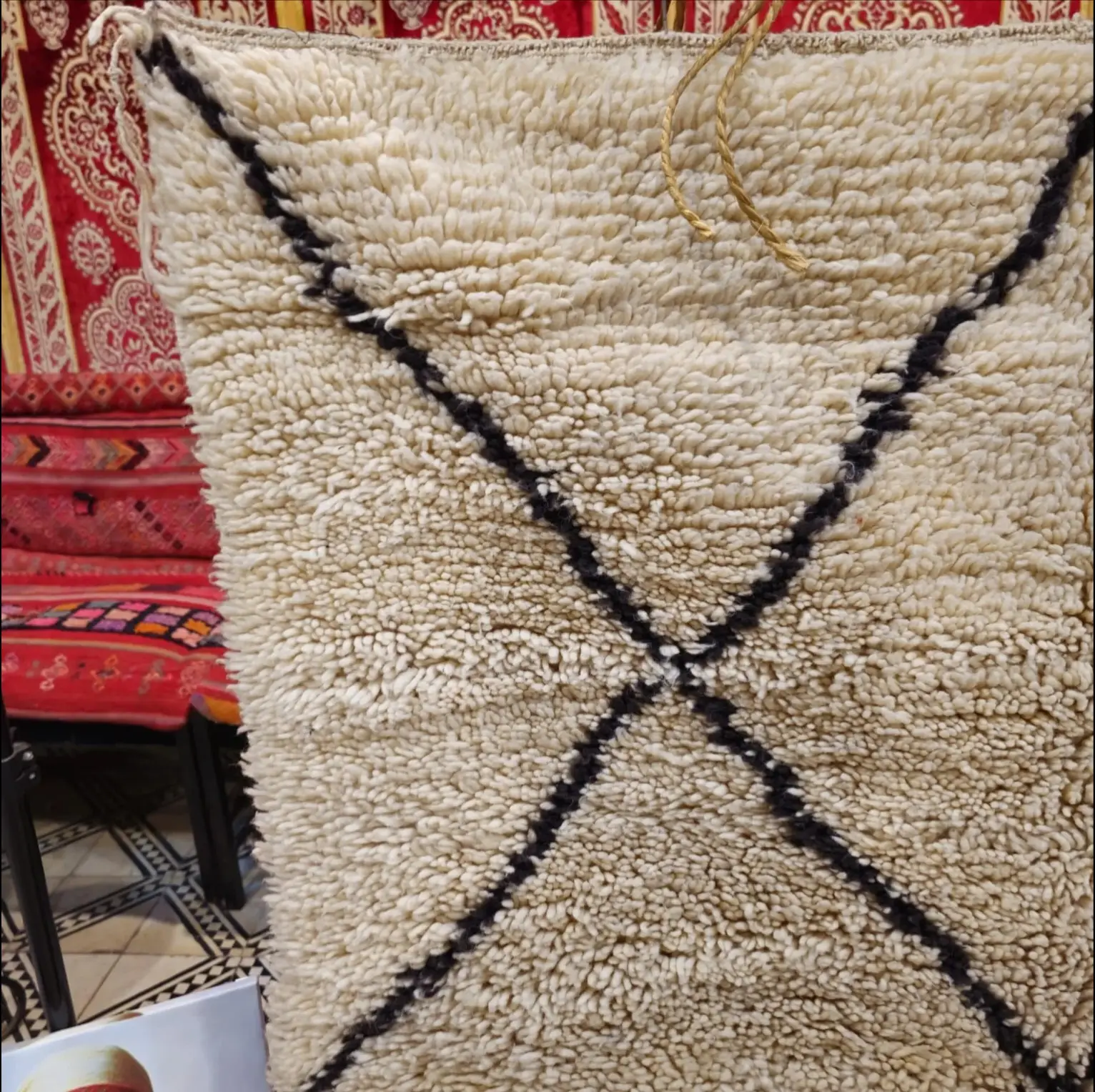 Authentic Beni Ourain Rug | Handwoven Wool Berber Rug | Moroccan Area Carpet for Living Room Elegance