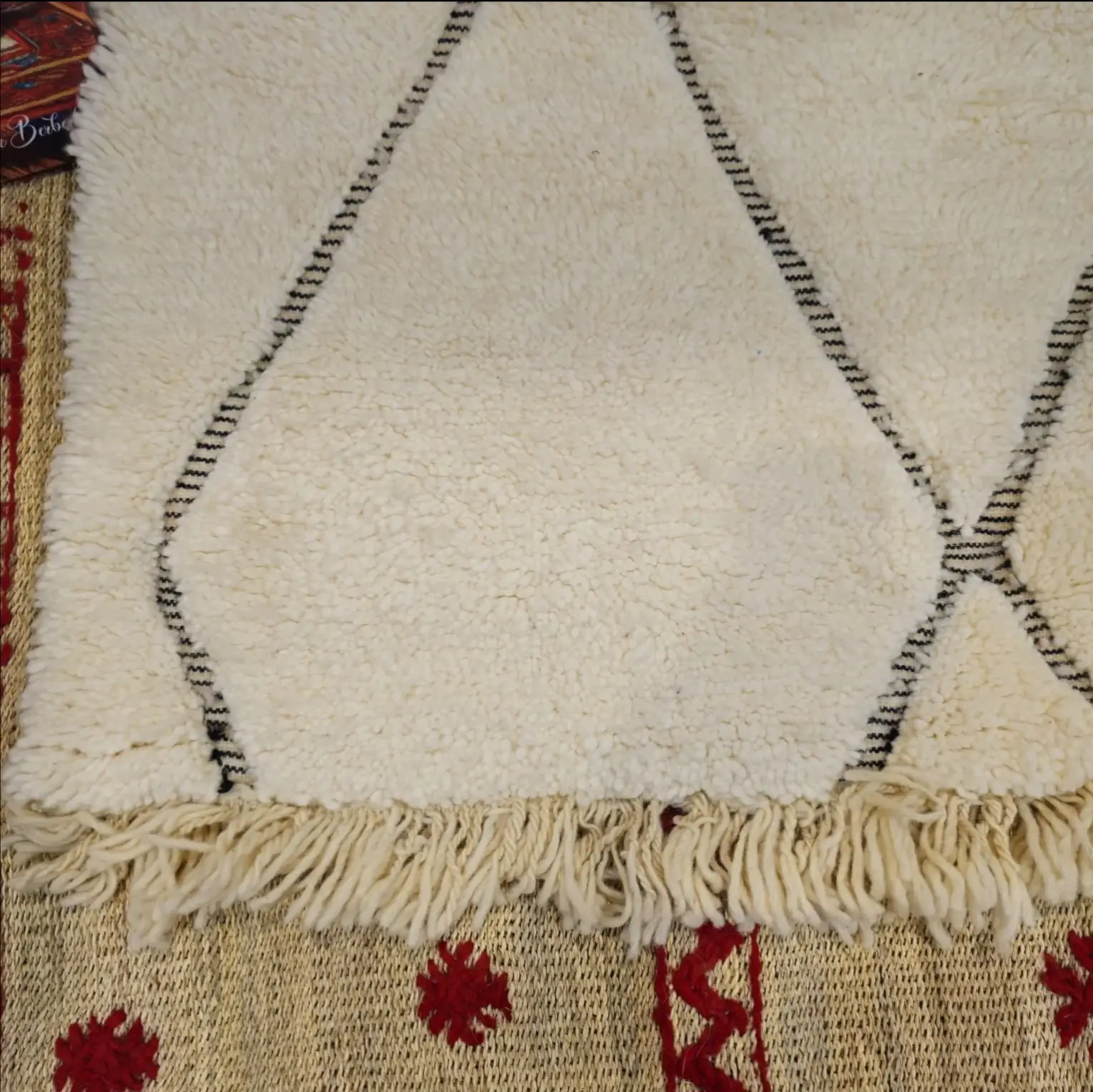 Authentic Moroccan Area Rug | Handwoven Wool Berber Carpet | Beni Ourain Living Room Rug