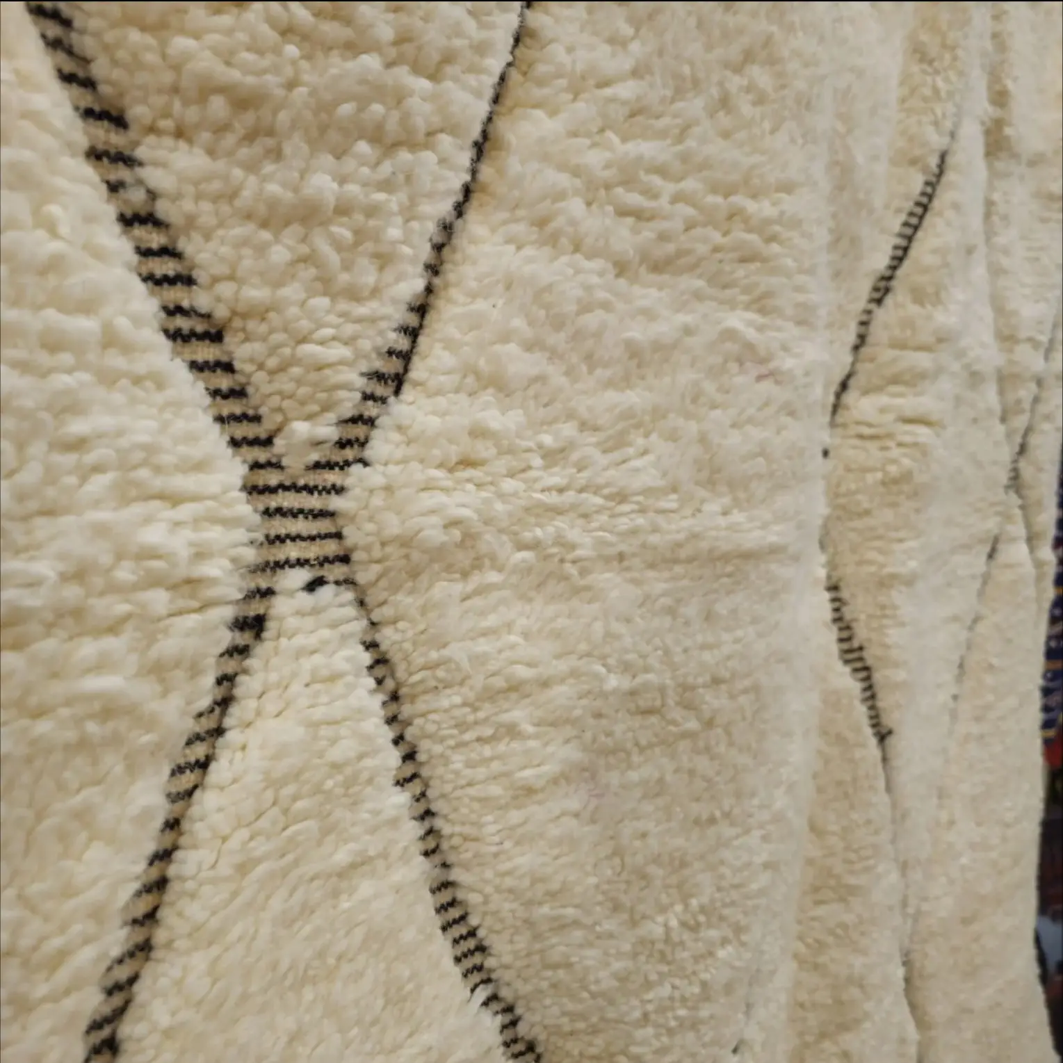 Authentic Moroccan Area Rug | Handwoven Wool Berber Carpet | Beni Ourain Living Room Rug