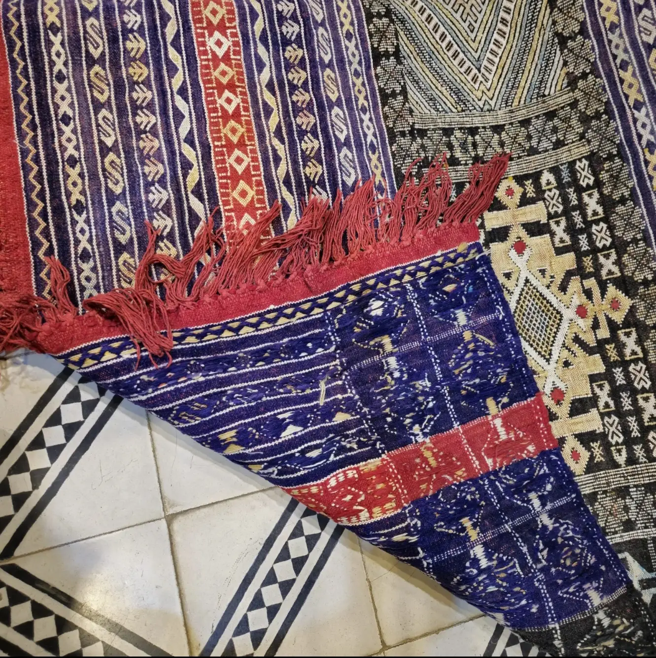 Custom Kilim Rug | Vintage Moroccan Flatweave Carpet | Traditional Wool Berber Rug