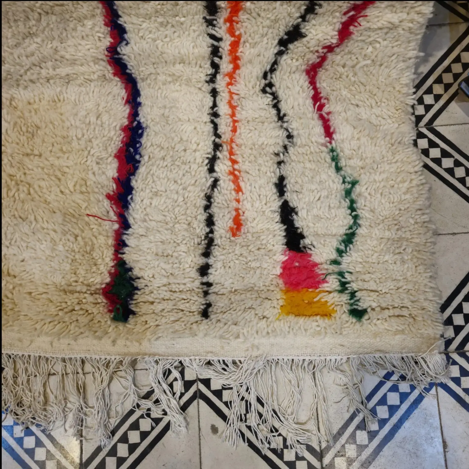 Authentic Beni Ourain Rug | Handwoven Wool Berber Rug | Moroccan Area Carpet for Living Room Elegance