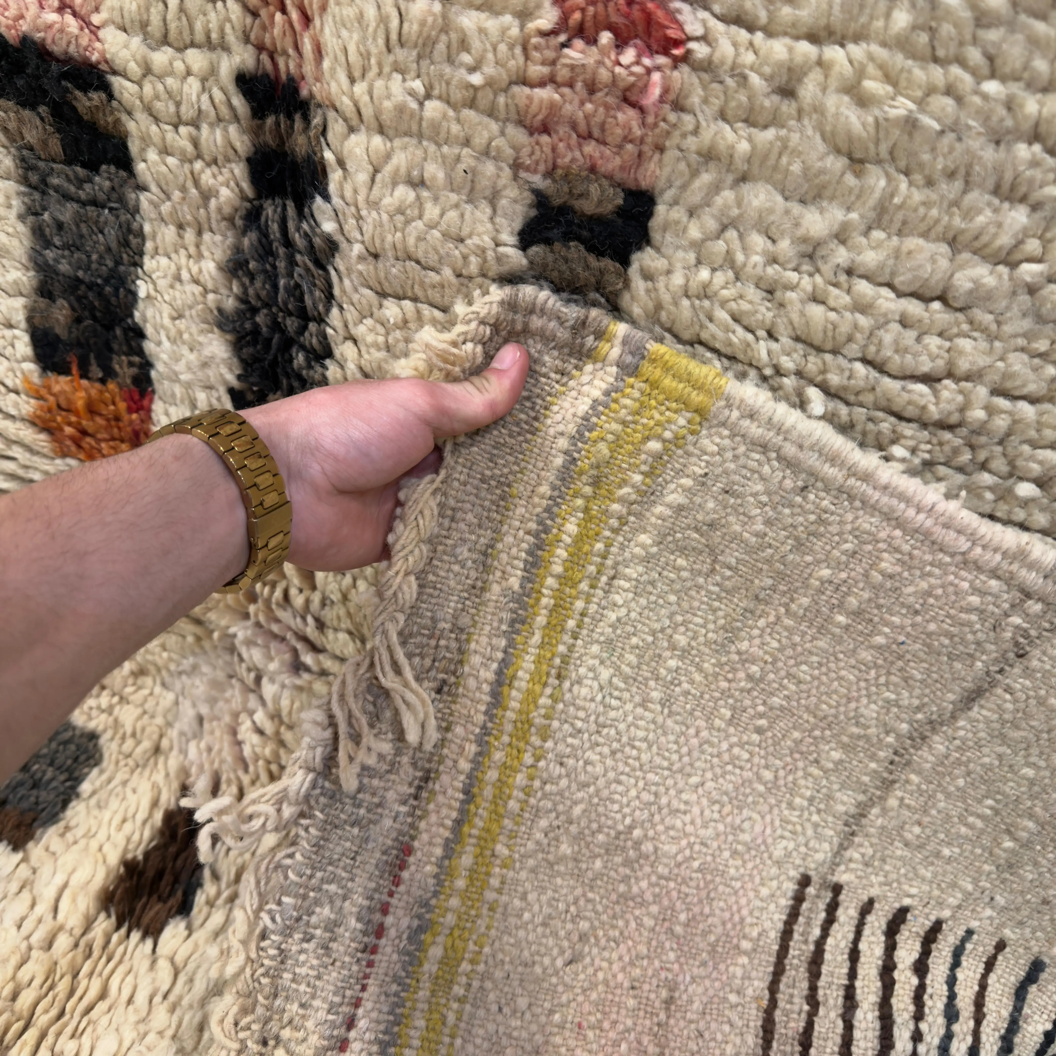 Authentic Beni Ourain Rug - Unique Handcrafted Piece with Berber Motifs
