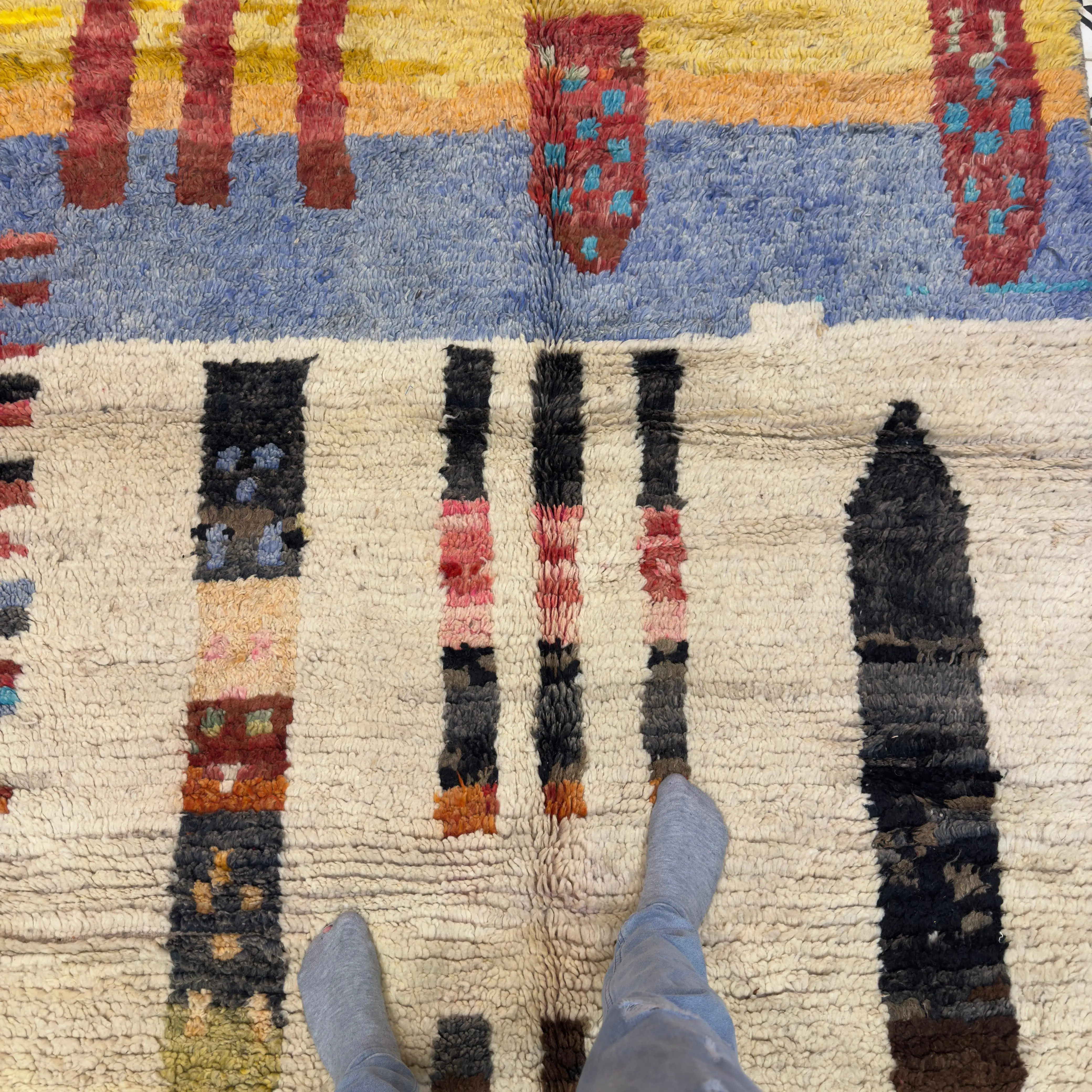 Authentic Beni Ourain Rug - Unique Handcrafted Piece with Berber Motifs