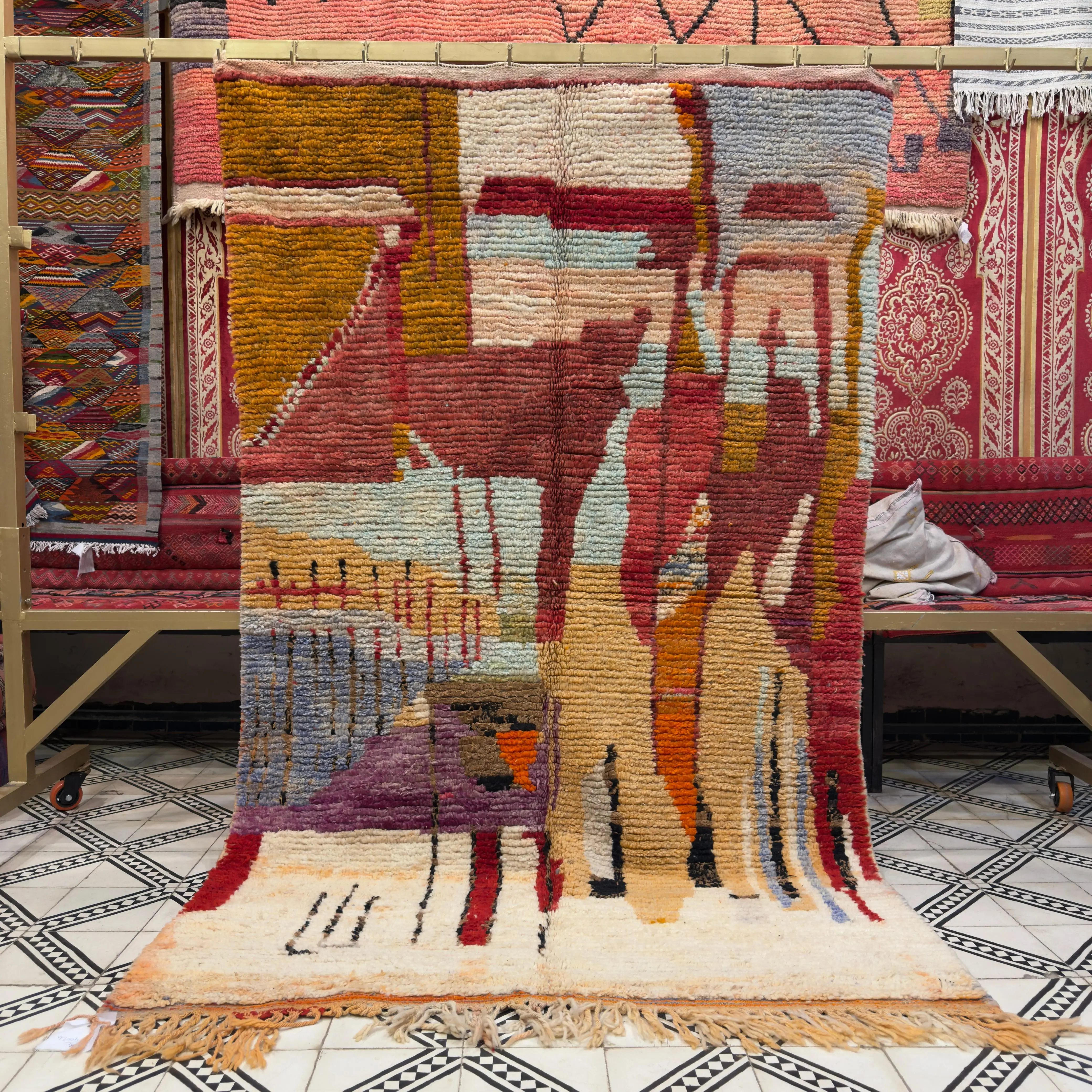 Authentic Beni Ourain Rug – Handcrafted Masterpiece with Berber Motifs