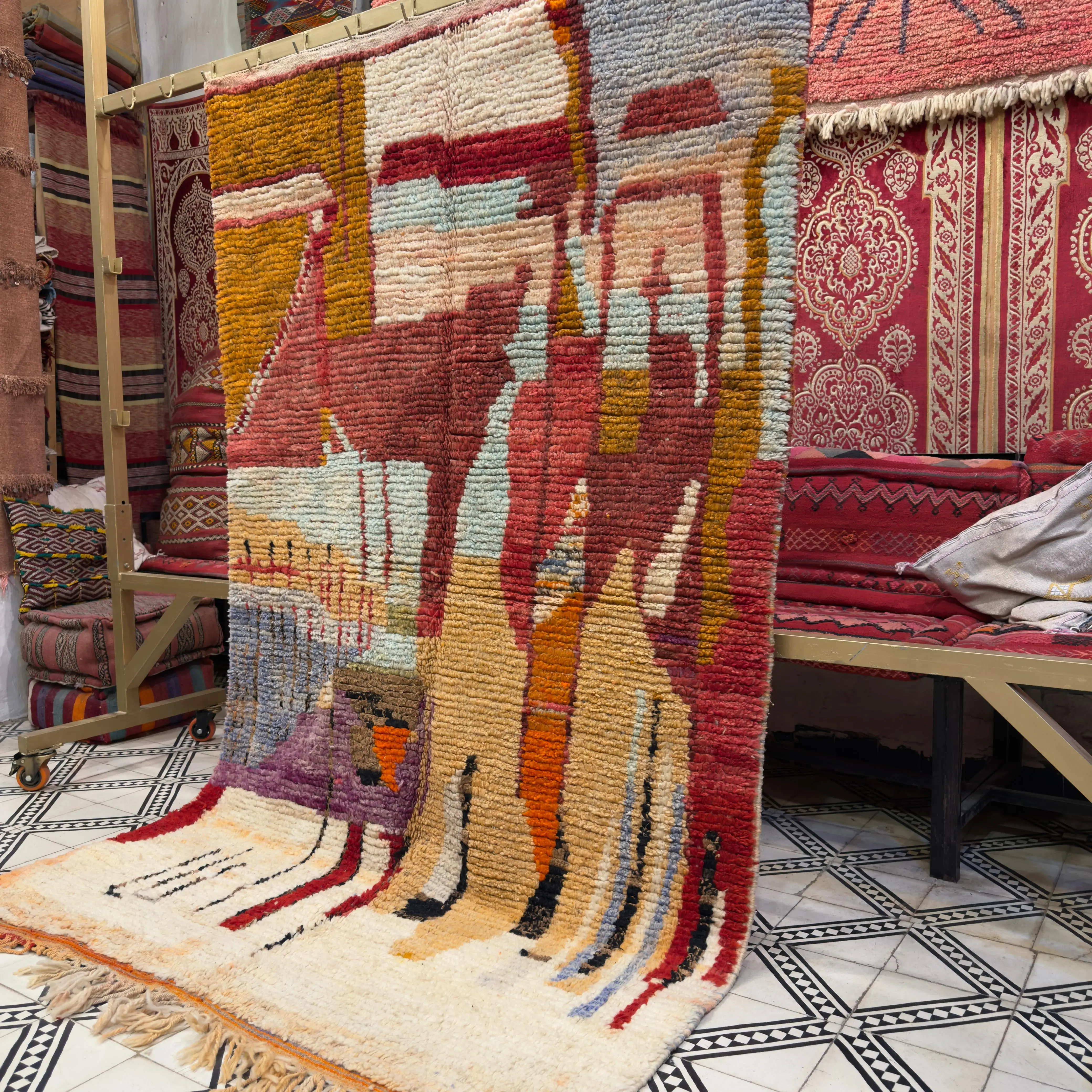 Authentic Beni Ourain Rug – Handcrafted Masterpiece with Berber Motifs