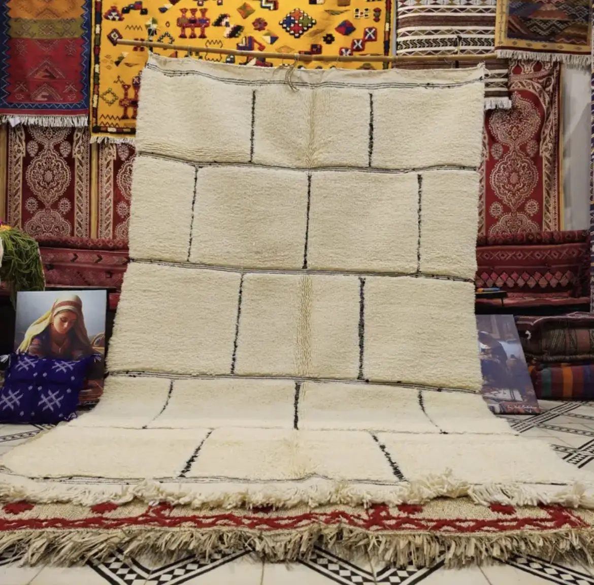 Authentic Berber Carpet | Handwoven Moroccan Area Rug | Premium Wool Living Room Rug