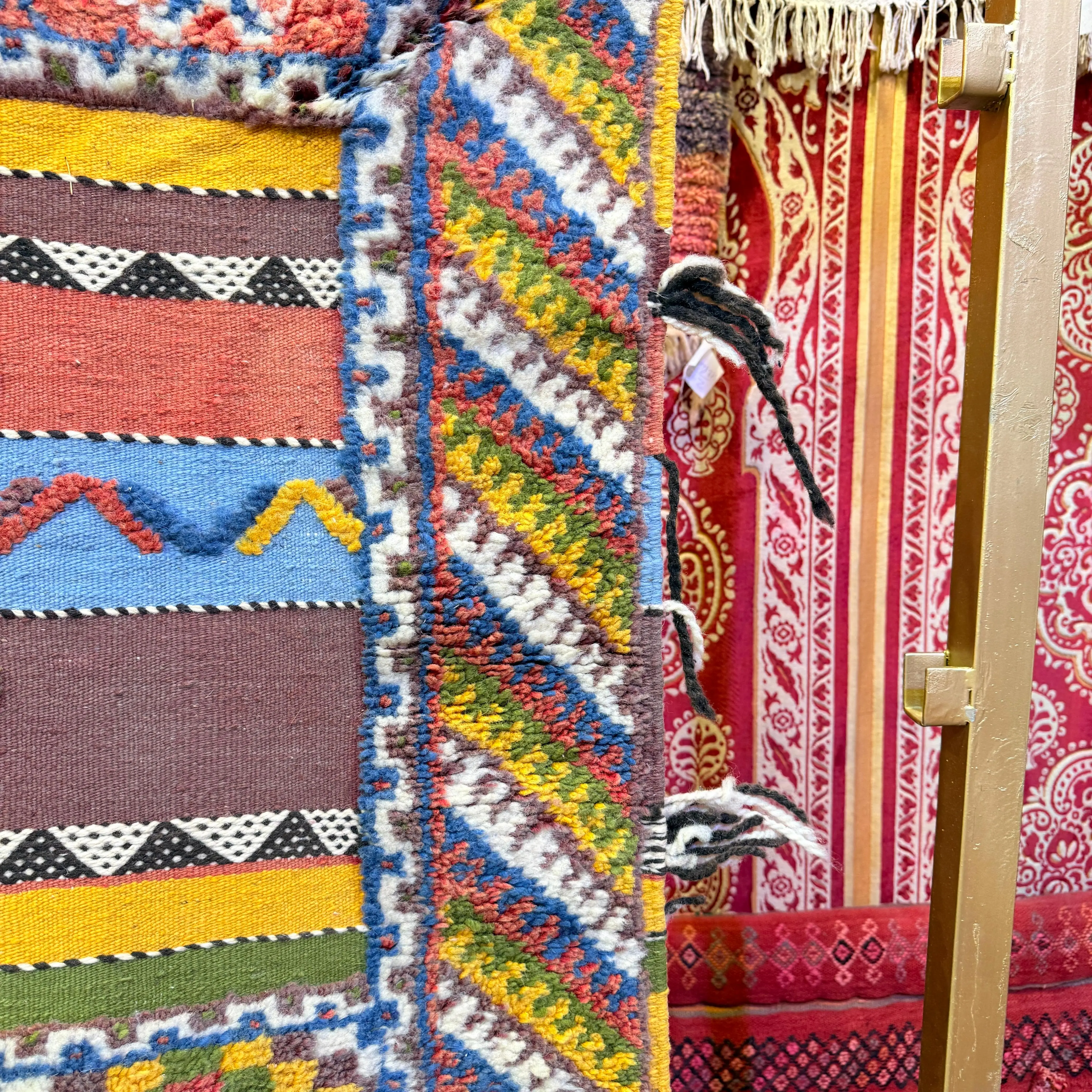Handwoven Custom Moroccan Rug | Vibrant Berber Carpet with Unique Weaving, Knotting & Embroidery