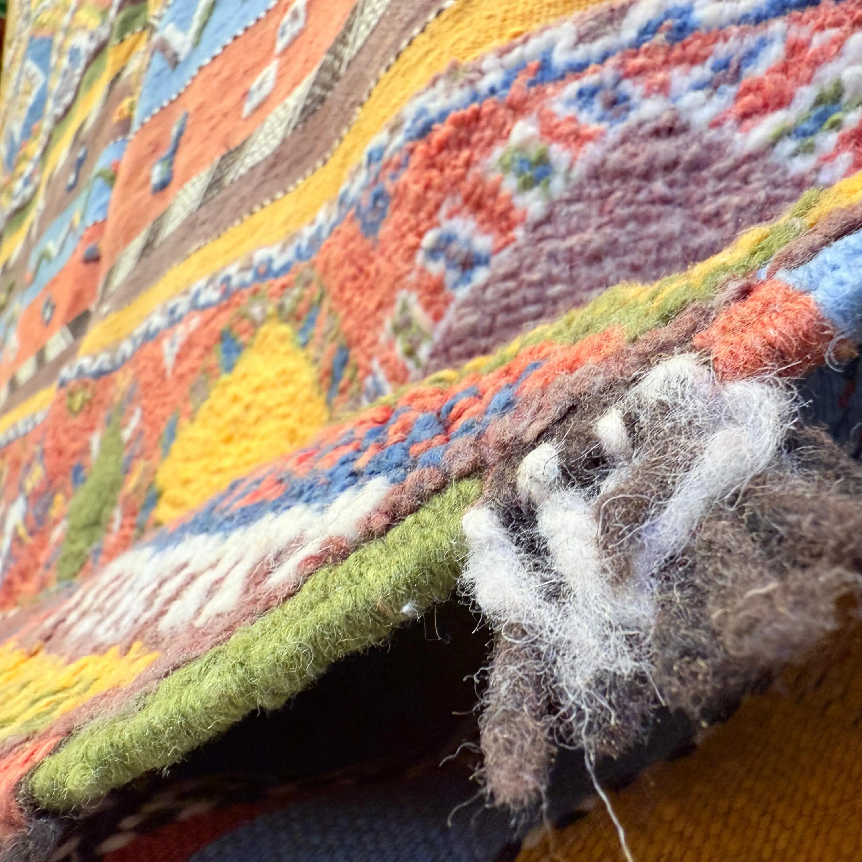 Handwoven Custom Moroccan Rug | Vibrant Berber Carpet with Unique Weaving, Knotting & Embroidery
