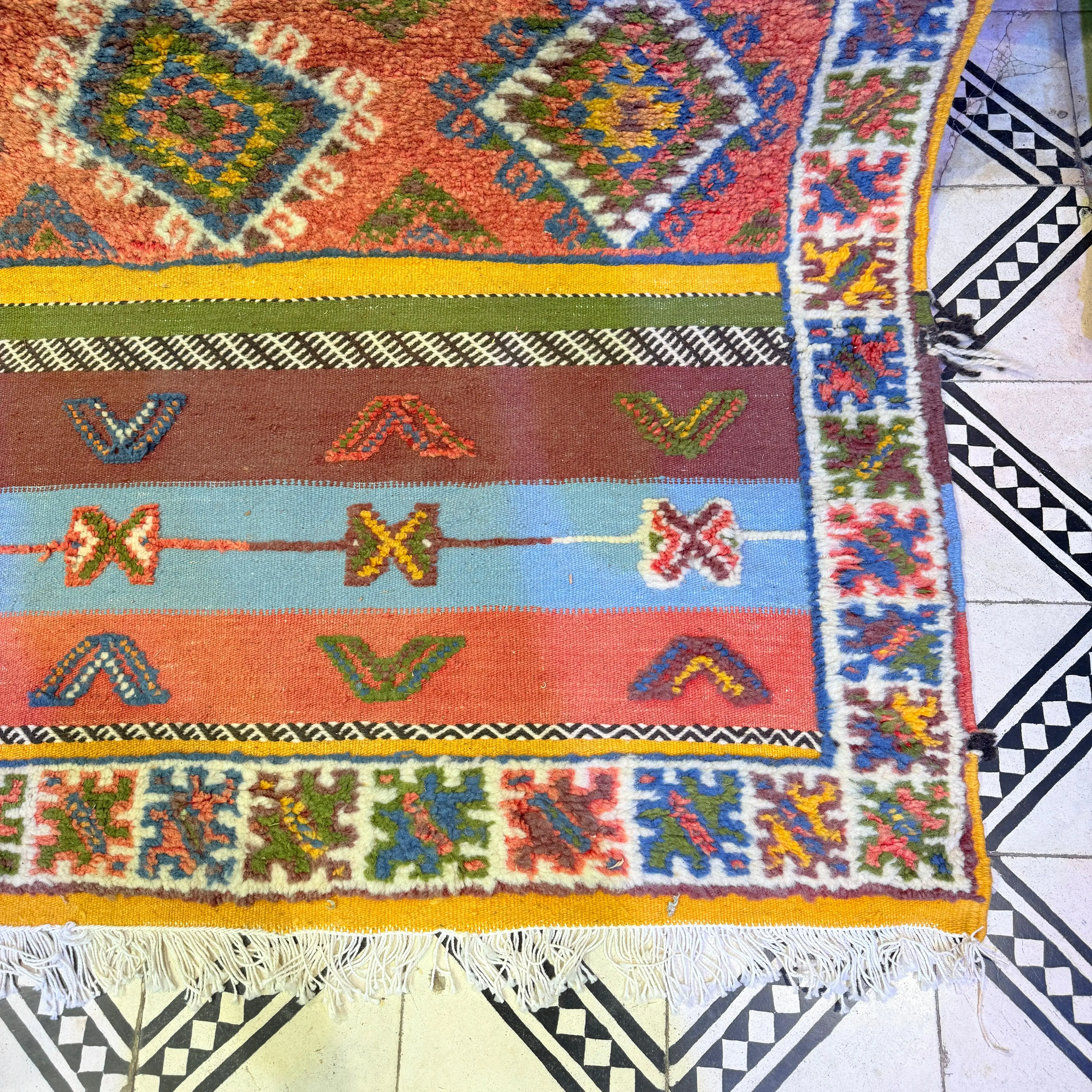 "Custom Berber Rug | Handmade Moroccan Carpet with Vibrant Colors & Intricate Design
