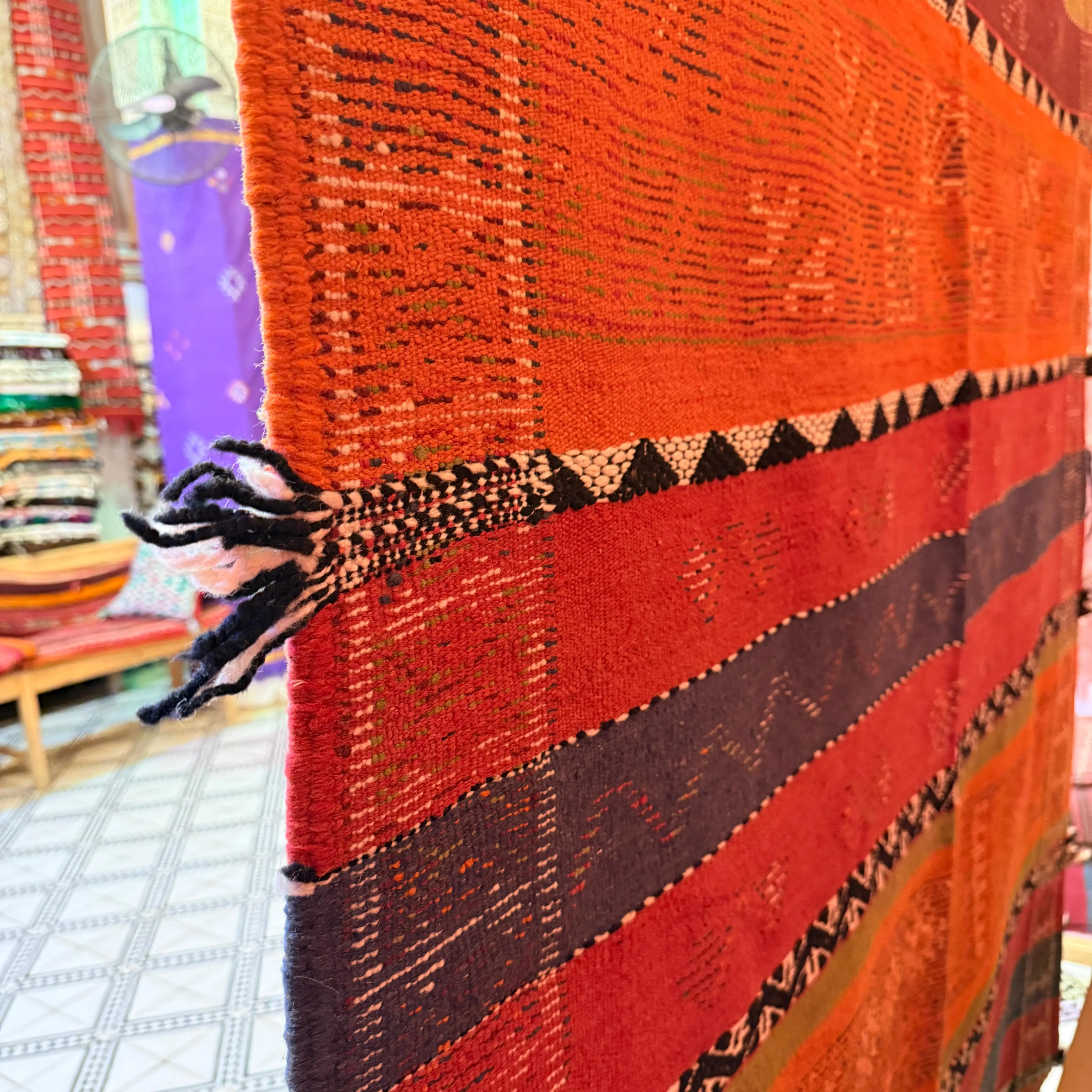 "Handmade Moroccan Berber Rug | Unique Custom Wool Carpet with Vibrant Embroidery & Traditional Patterns