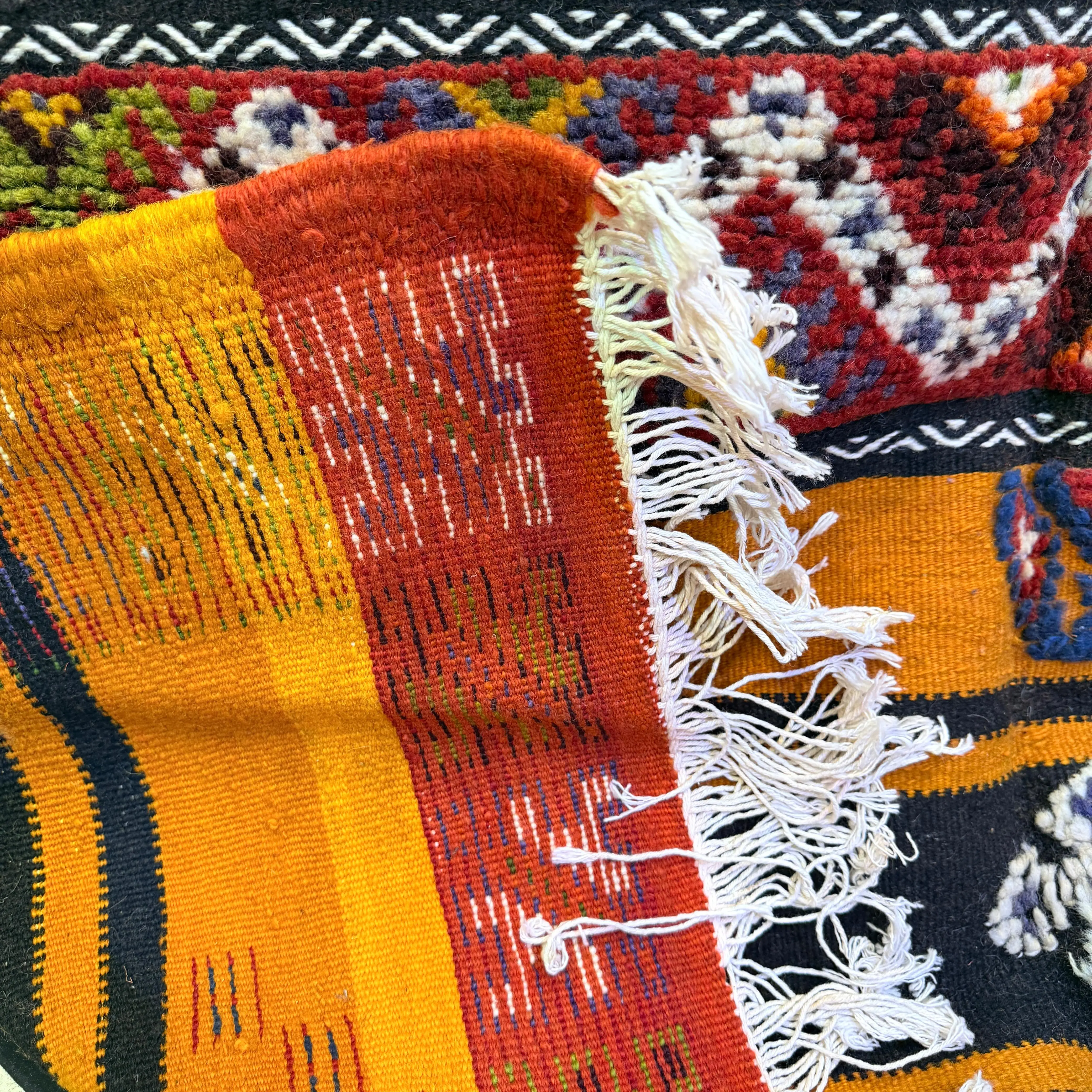 Handmade Moroccan Berber Rug | Unique Custom Wool Carpet with Vibrant Embroidery & Traditional Patterns
