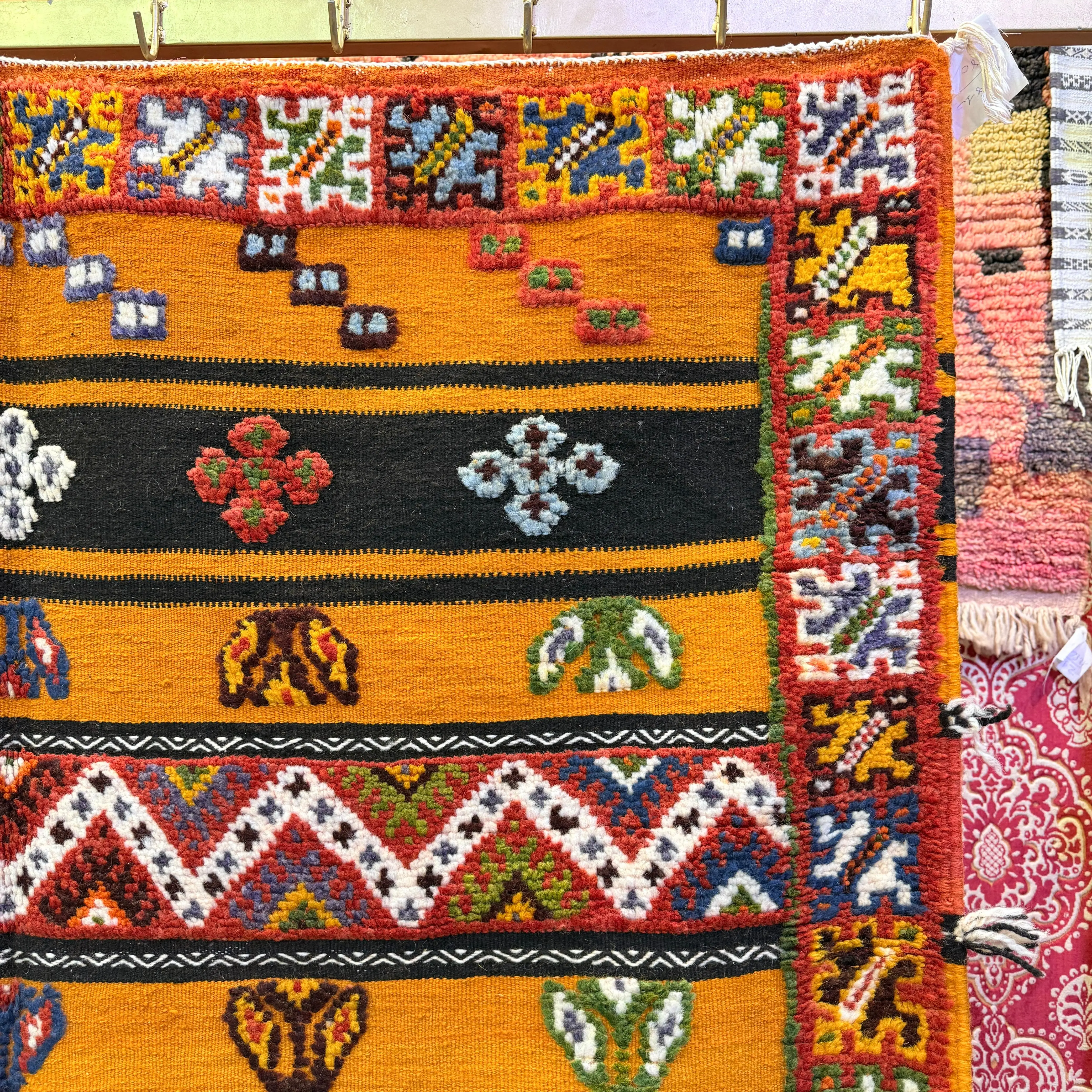 Handmade Moroccan Berber Rug | Unique Custom Wool Carpet with Vibrant Embroidery & Traditional Patterns