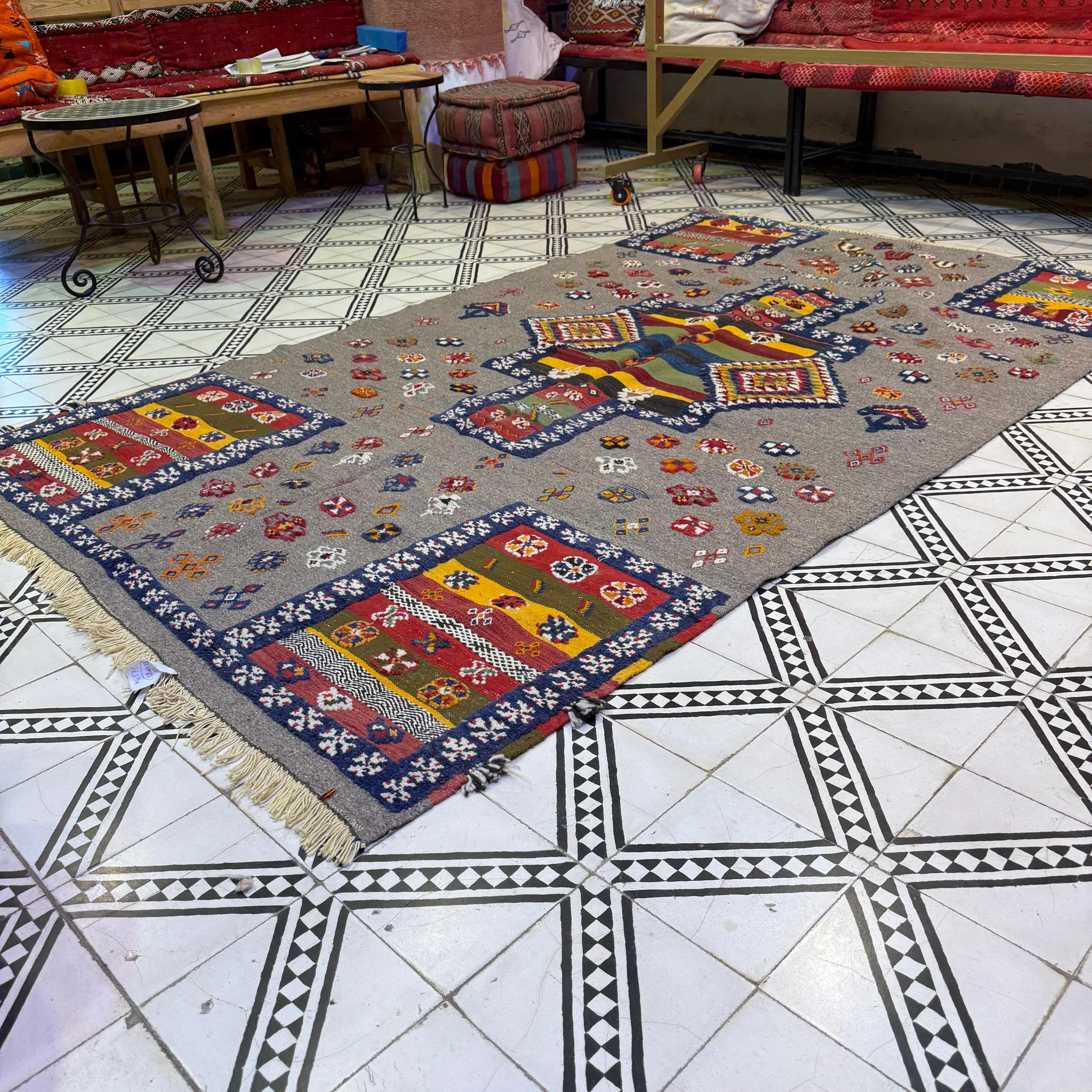 Custom Handmade Moroccan Rug | Unique Colorful Carpet | 3 Techniques – Weaving, Knotting & Embroidery