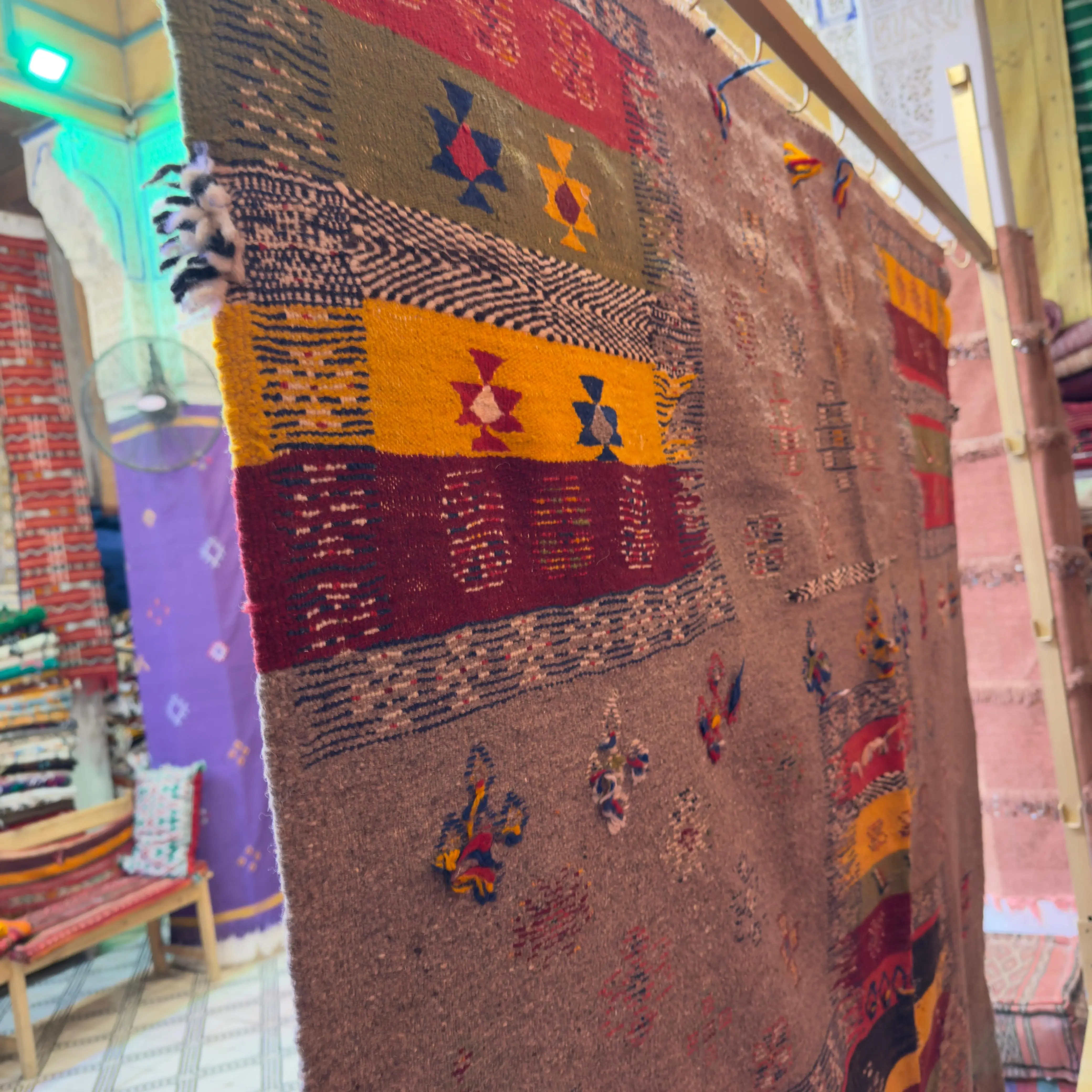 Custom Handmade Moroccan Rug | Unique Colorful Carpet | 3 Techniques – Weaving, Knotting & Embroidery