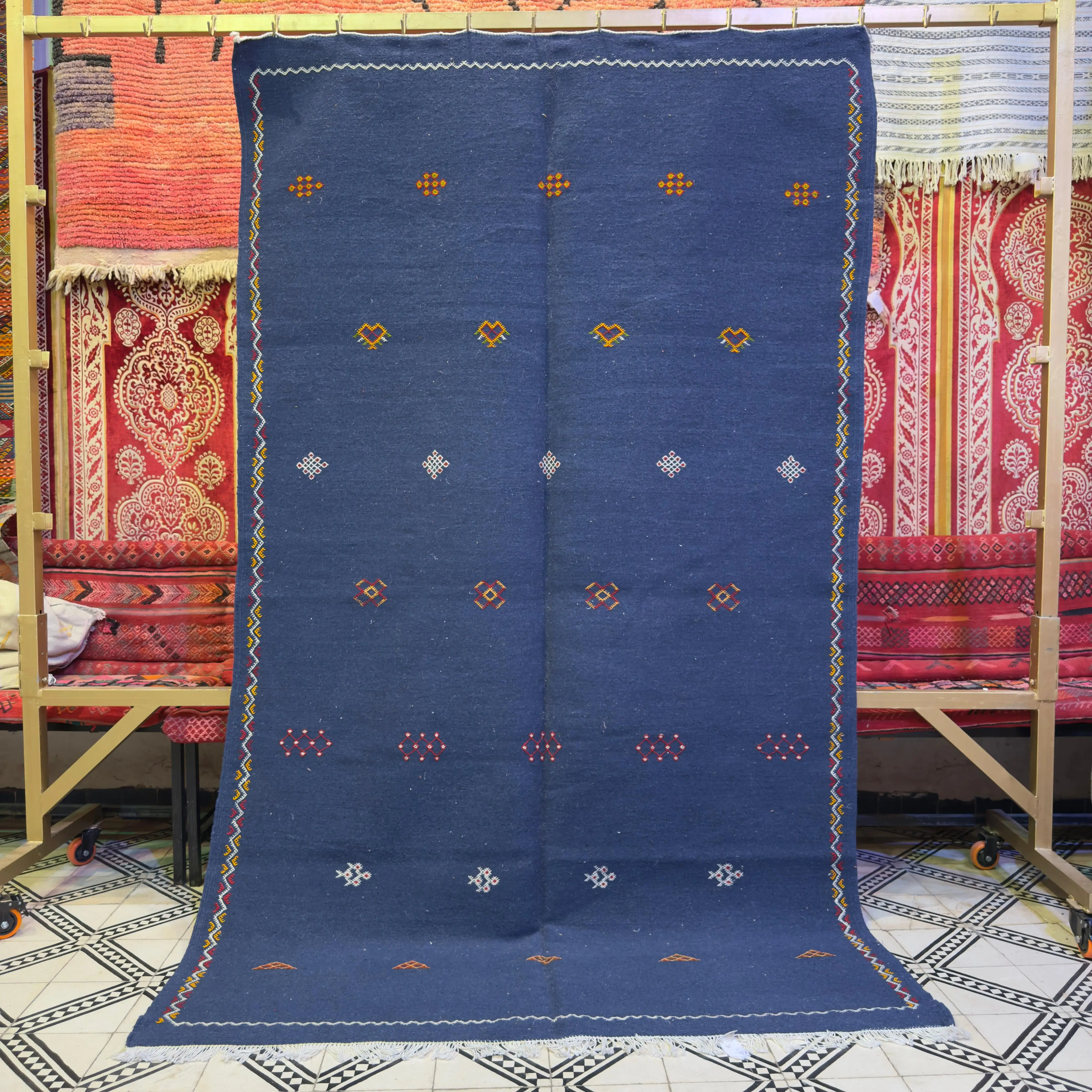 Authentic Moroccan Berber Rug | Handwoven Wool Carpet | Traditional Berber Weaving