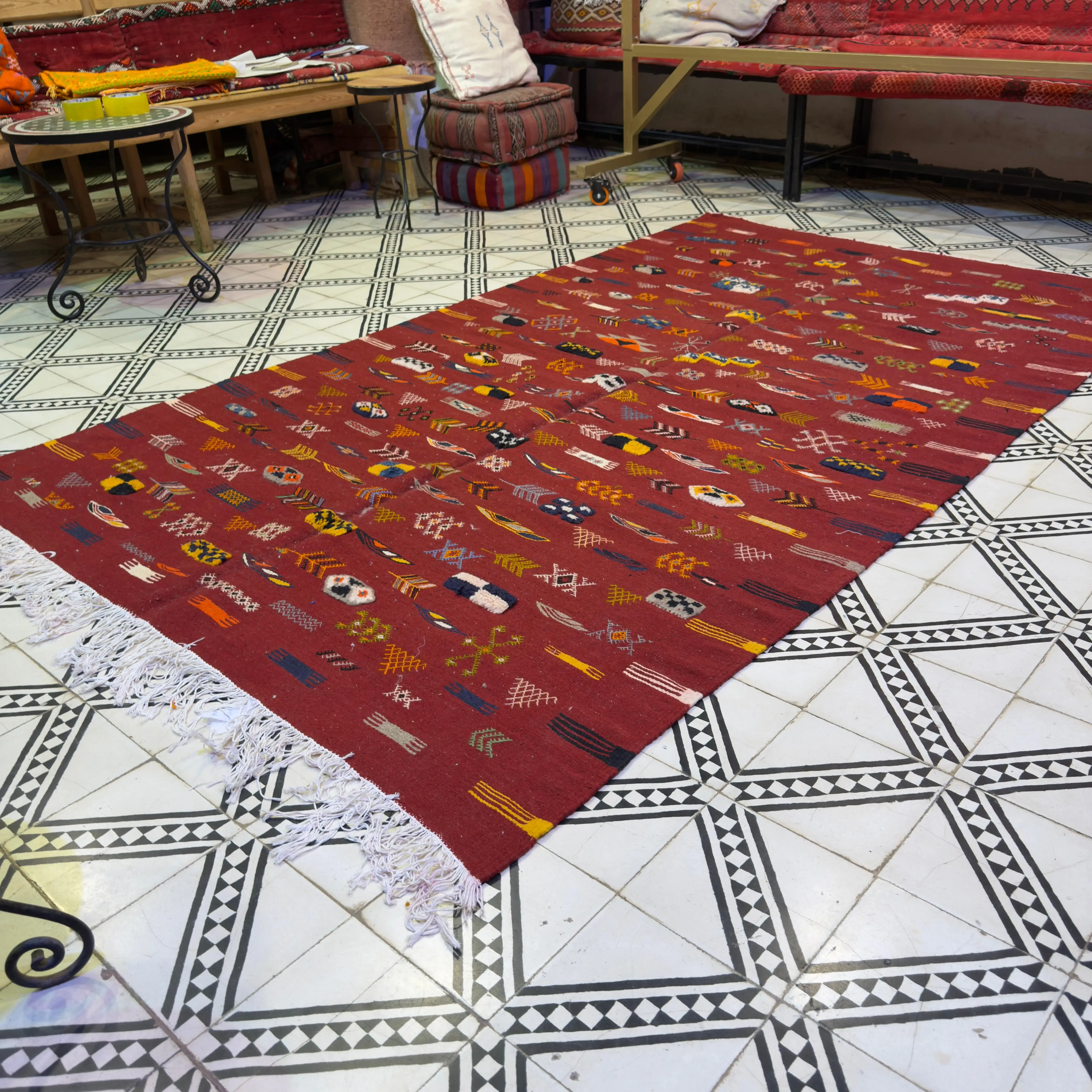 Authentic Berber Style Rug | Moroccan Wool Carpet | Handwoven Berber Rugs for Living Room
