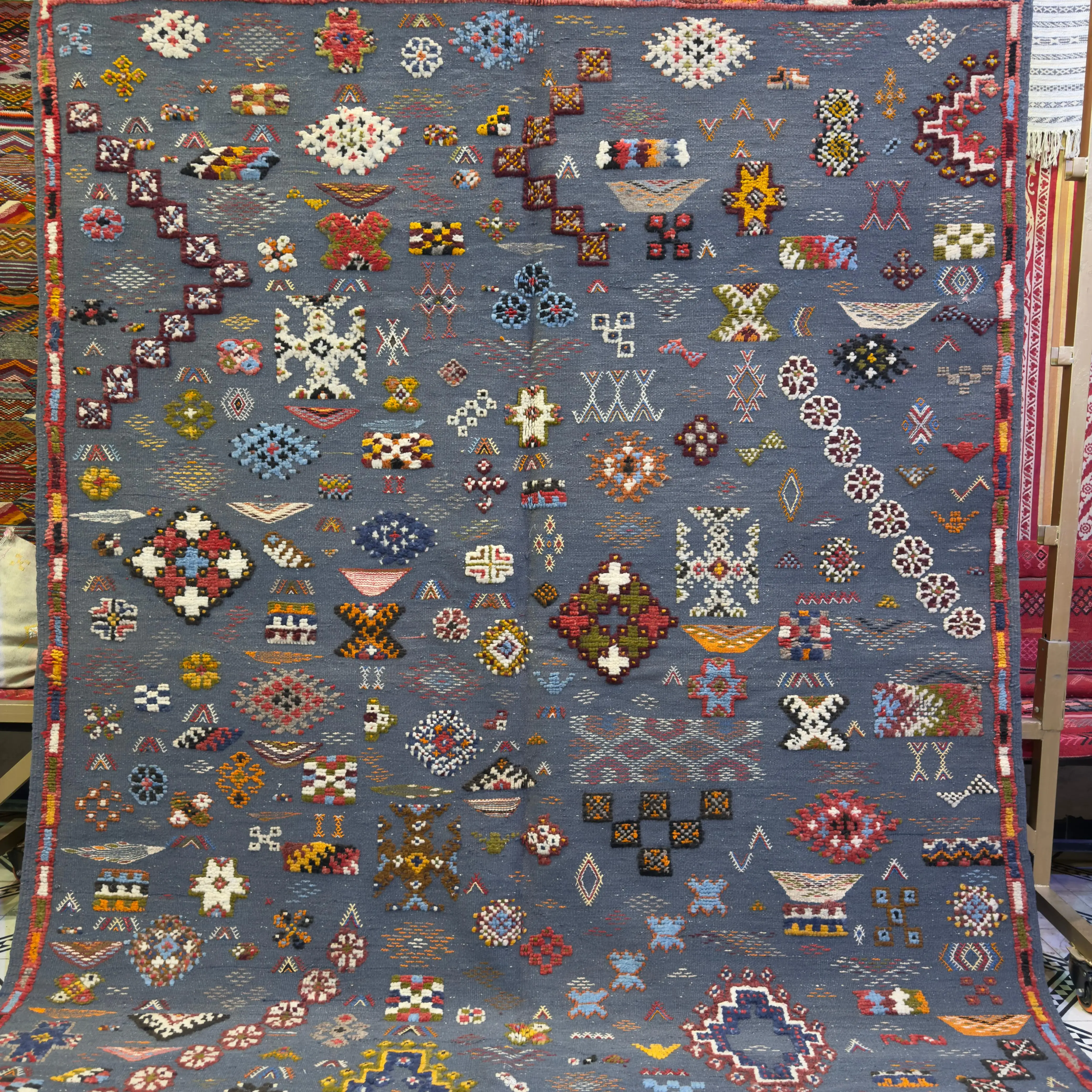 Handwoven Moroccan Berber Rug – A Masterpiece of Geometric Elegance