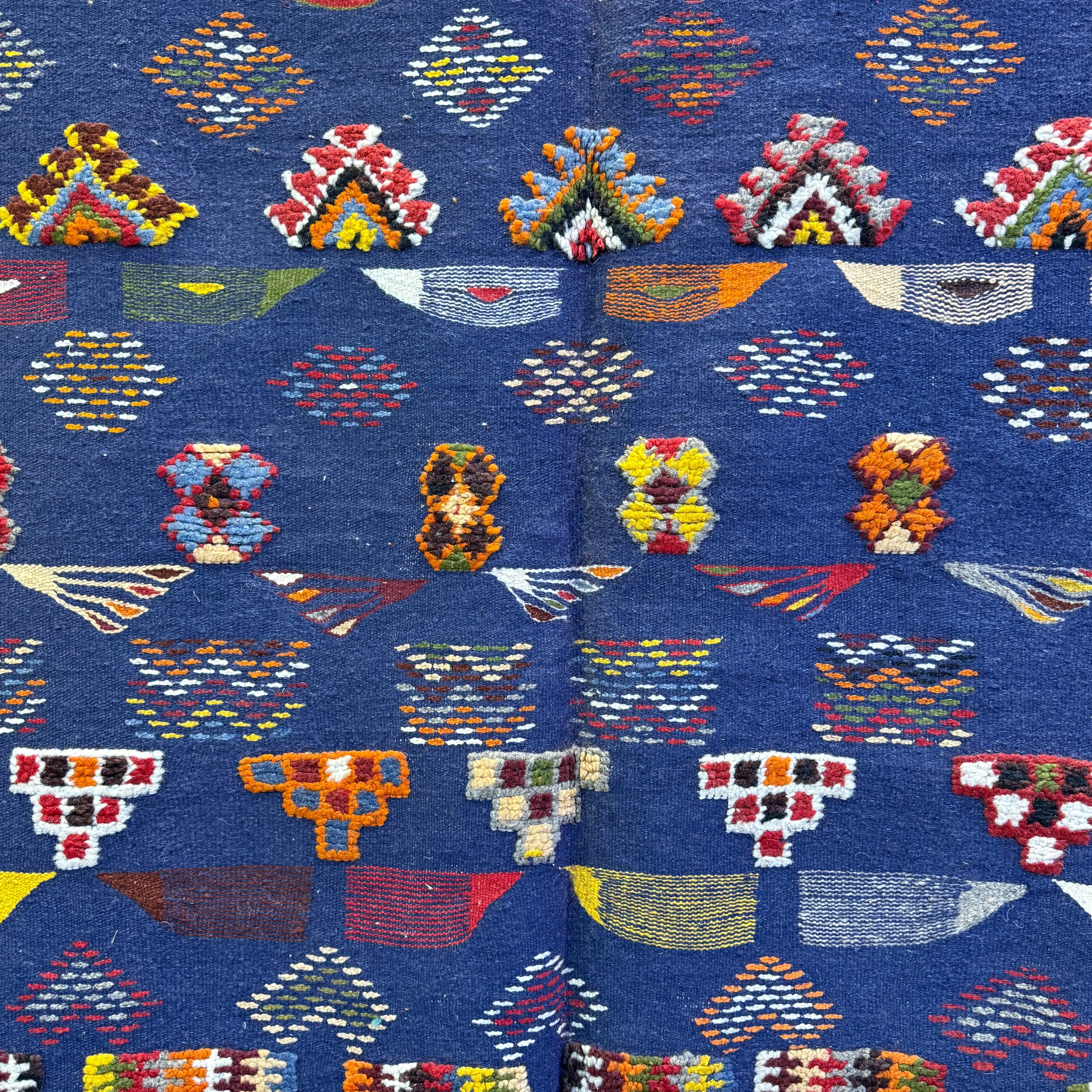 Large Berber Rug | Moroccan Akhnif Carpet | Handwoven Wool & Geometric Design