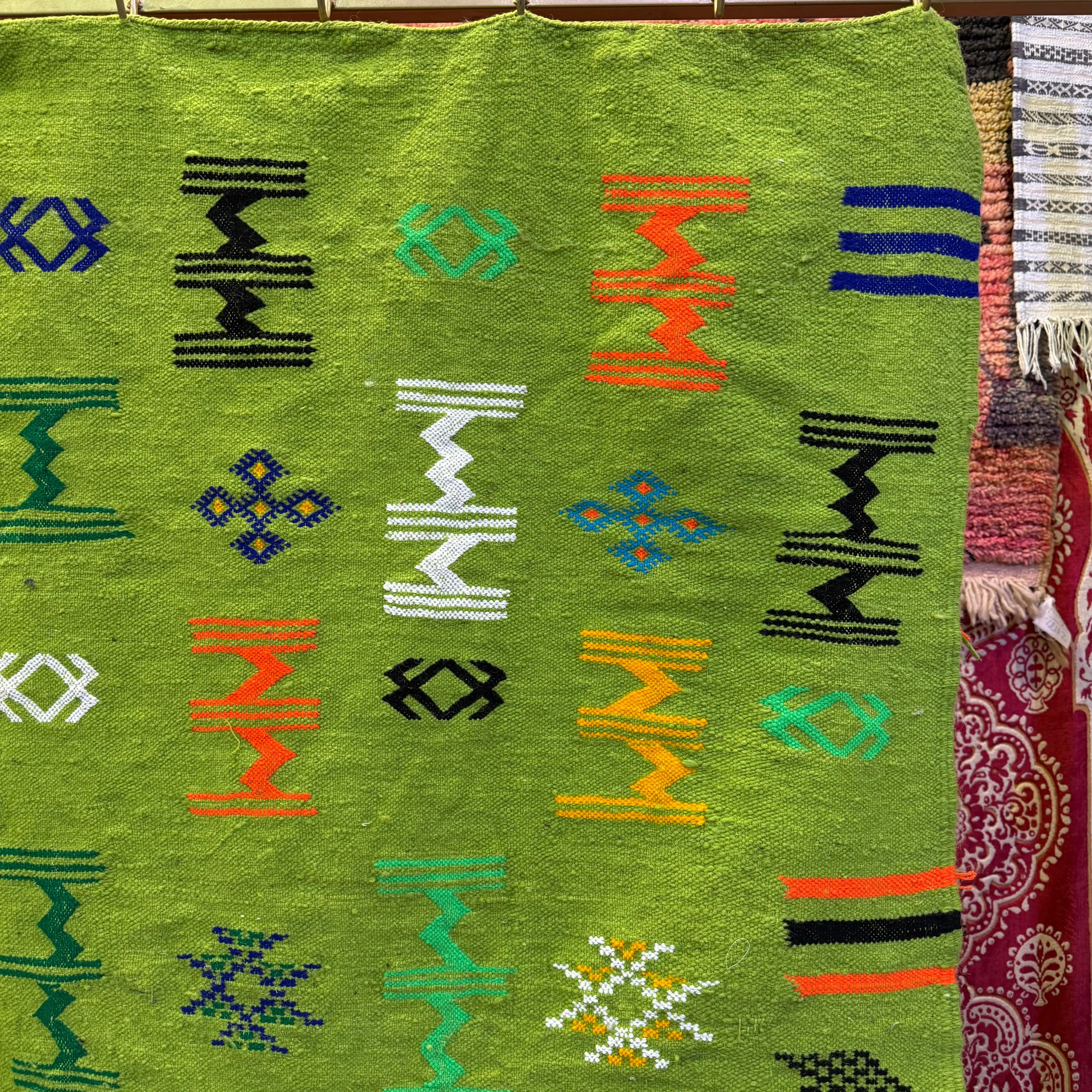 Authentic Boujaad Berber Rug | Handmade Wool Carpet | Colorful Moroccan Tribal Patterns