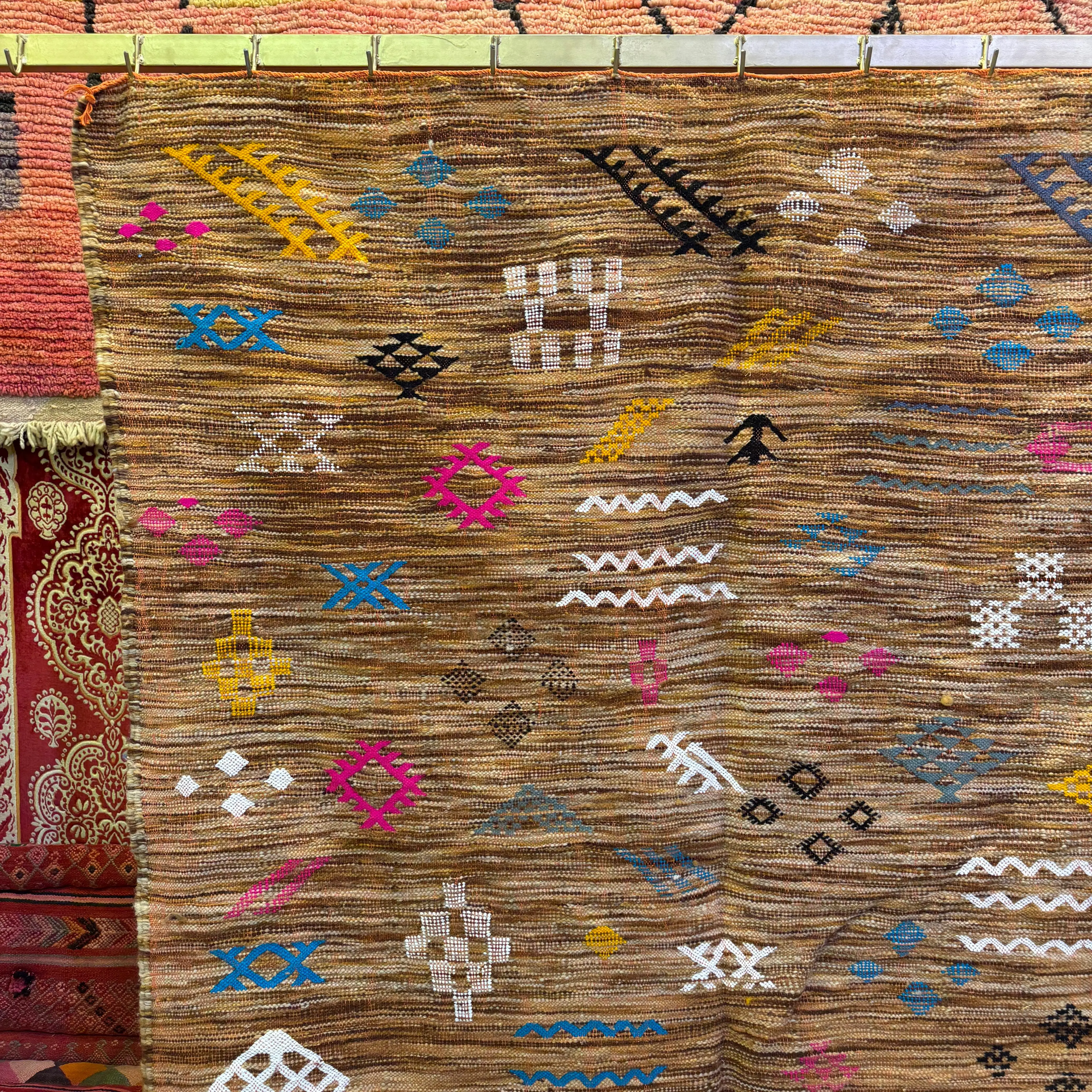 Artistic Moroccan Boujaad Rug | Amazing Multicolored Wool Carpet | Fabulous & Colorful Berber Area Rug for Home