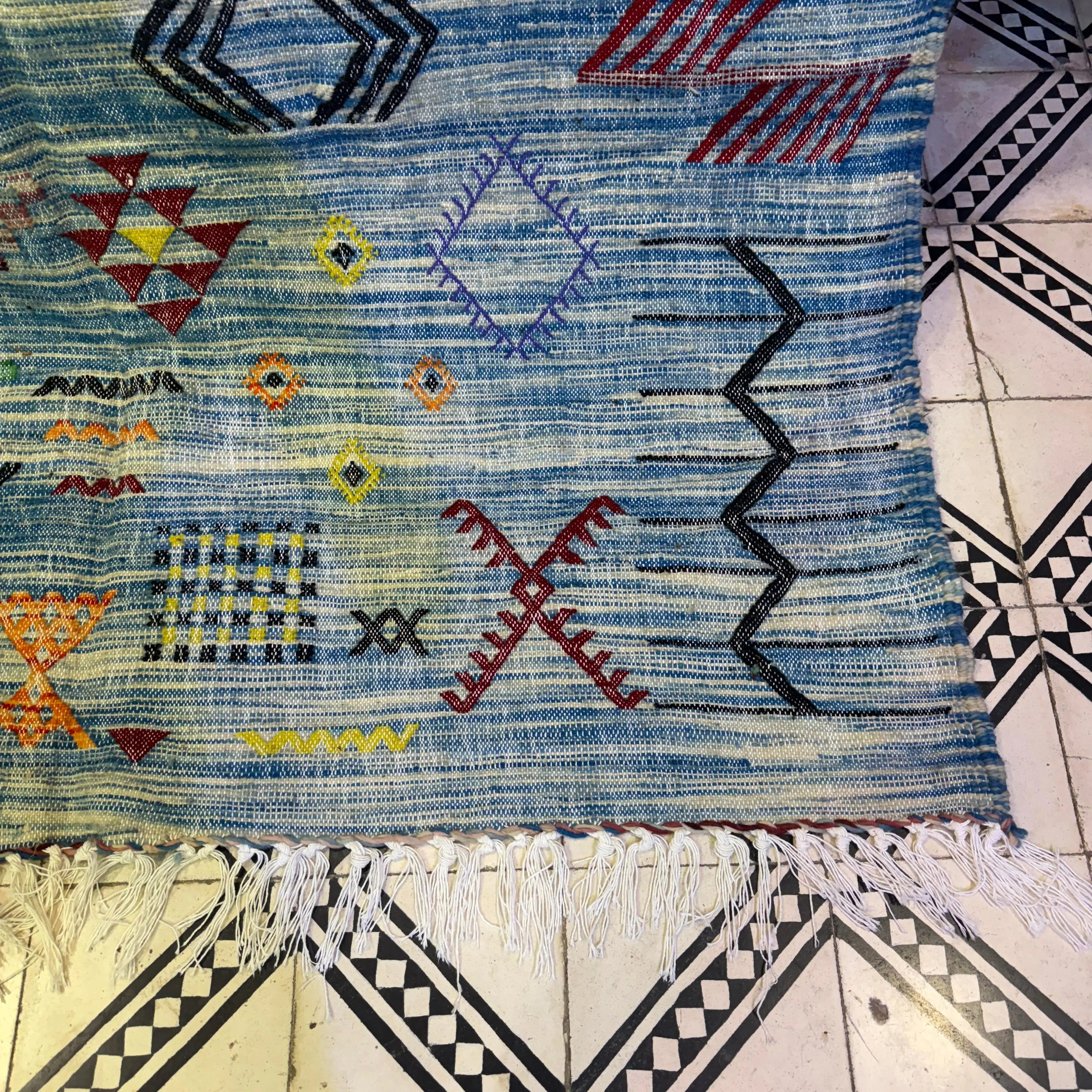 Moroccan Boujaad Berber Rug | Artisan Wool Carpet | Timeless Tribal Elegance