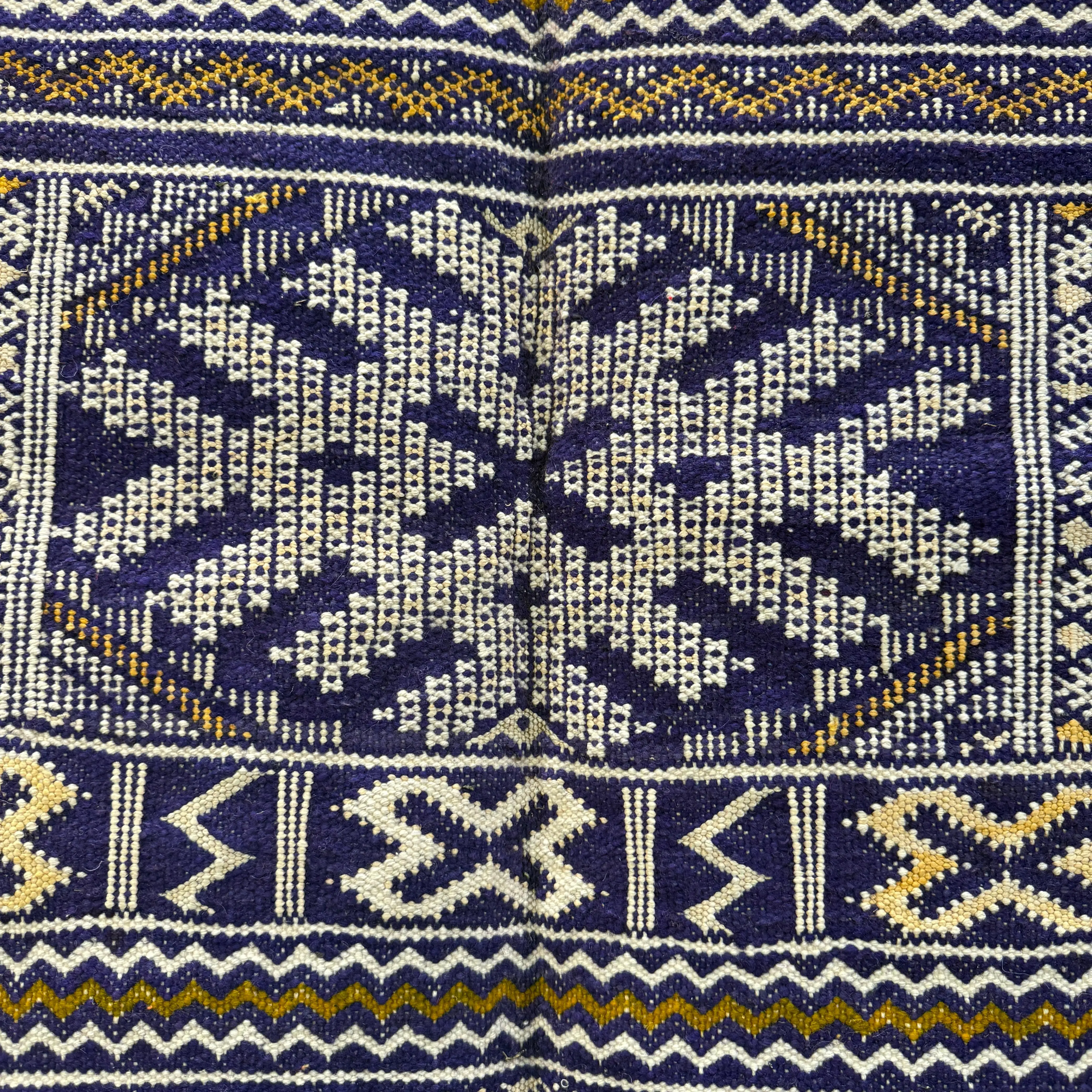 Vintage Handmade Kilim Rug | Area Wool Carpet for Living Room & Bedroom | Timeless Flatweave Style