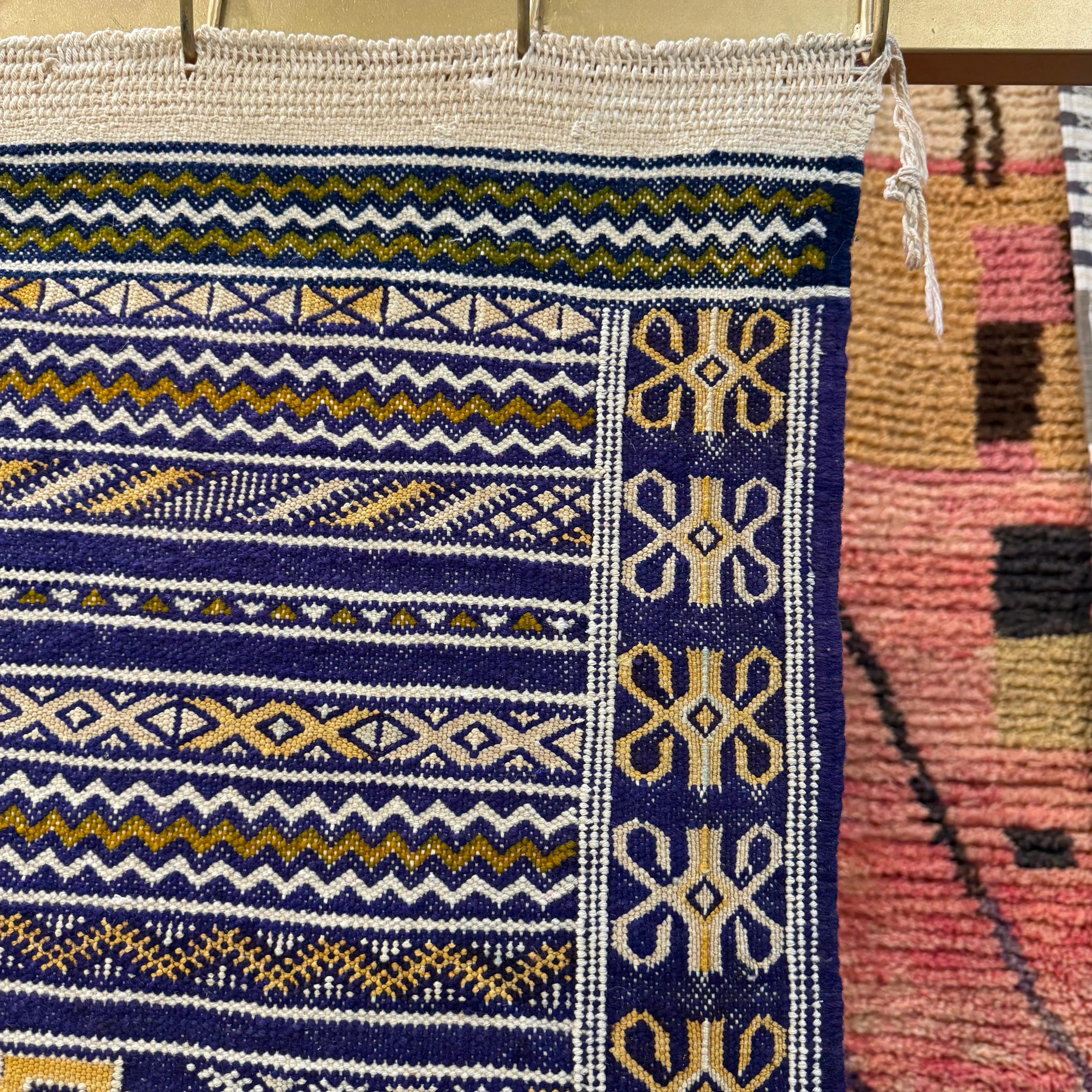 Vintage Handmade Kilim Rug | Area Wool Carpet for Living Room & Bedroom | Timeless Flatweave Style