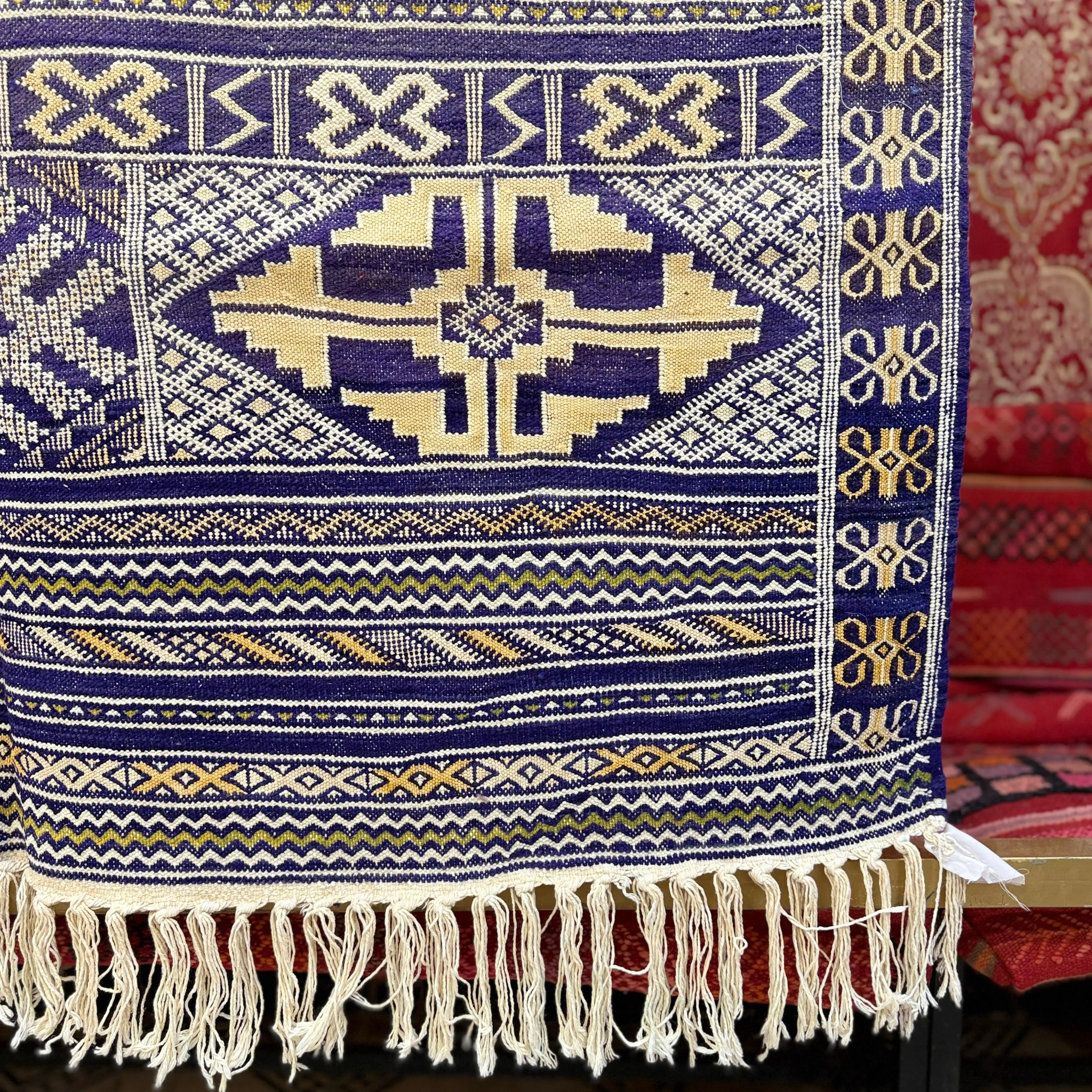 Vintage Handmade Kilim Rug | Area Wool Carpet for Living Room & Bedroom | Timeless Flatweave Style