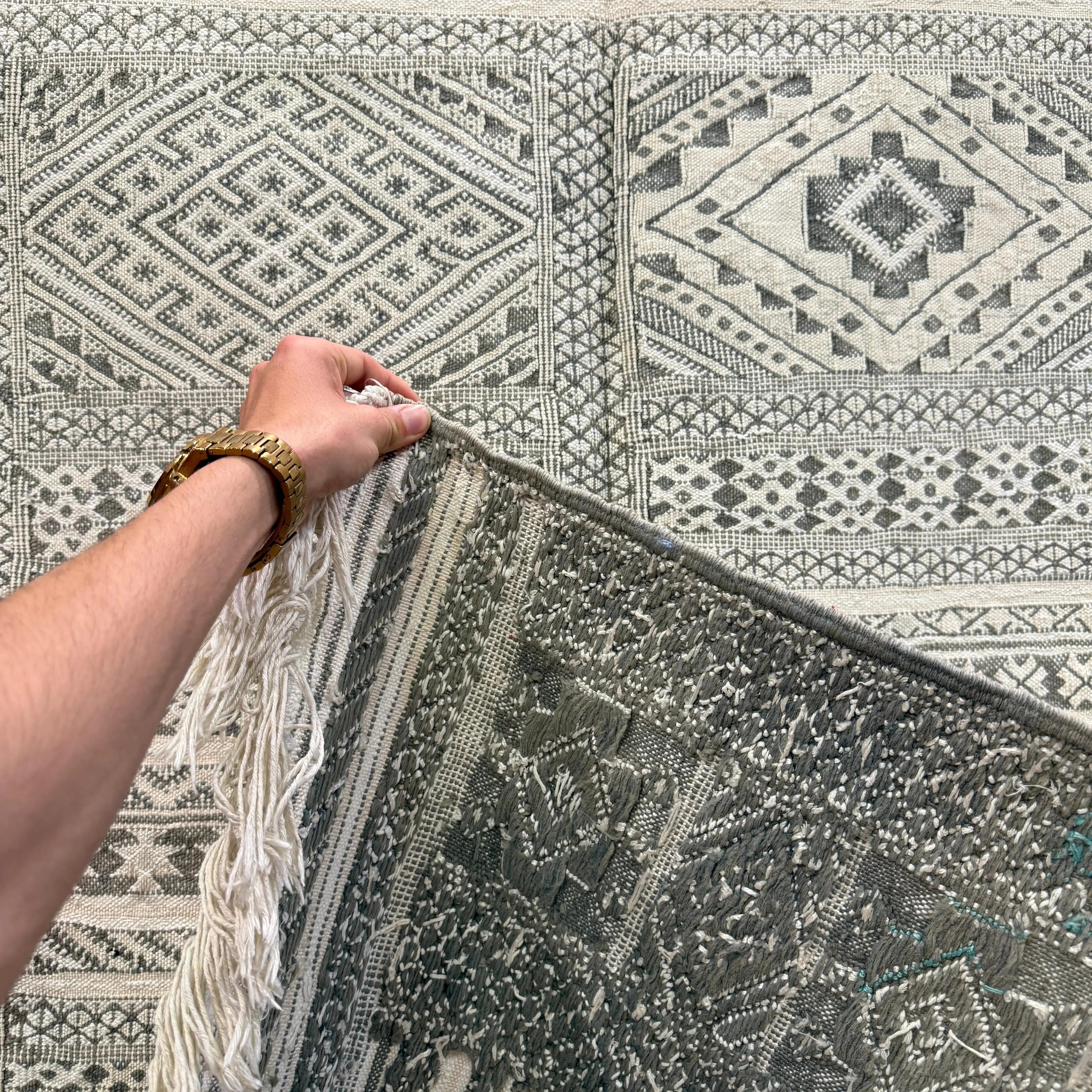 Gorgeous Vintage Kilim Moroccan Rug | Boho Wool Carpet for Living Room - Kilim rugs