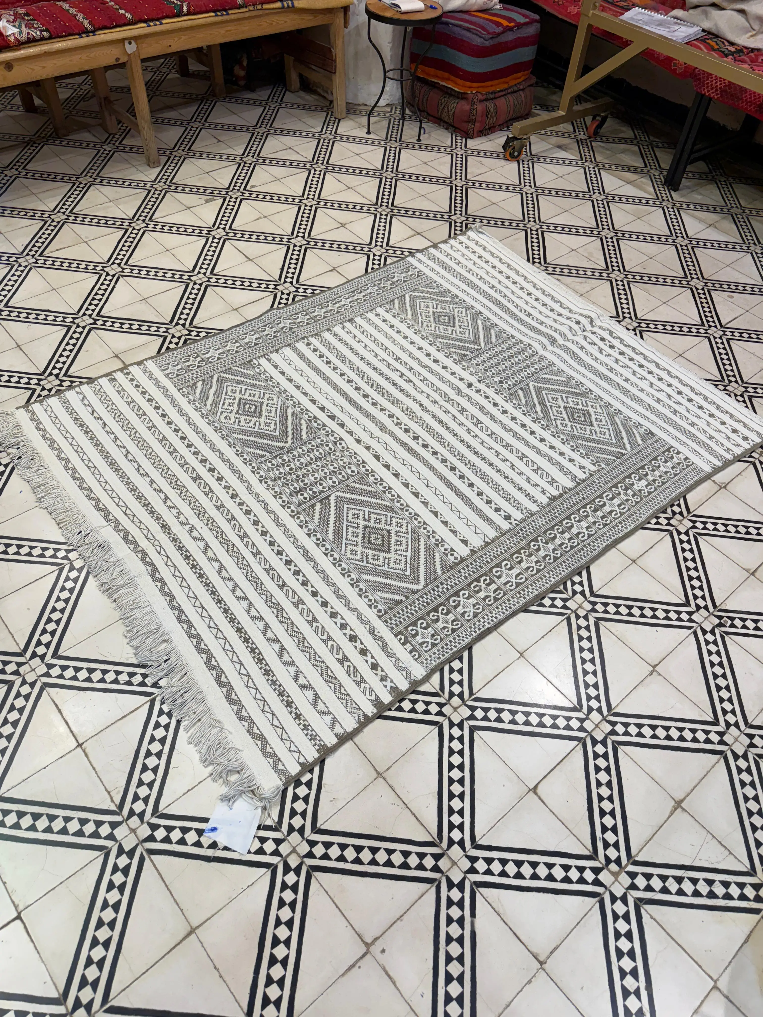 Gorgeous Handmade Kilim Moroccan Rug | Custom Wool Carpet | Authentic Area Flatweave