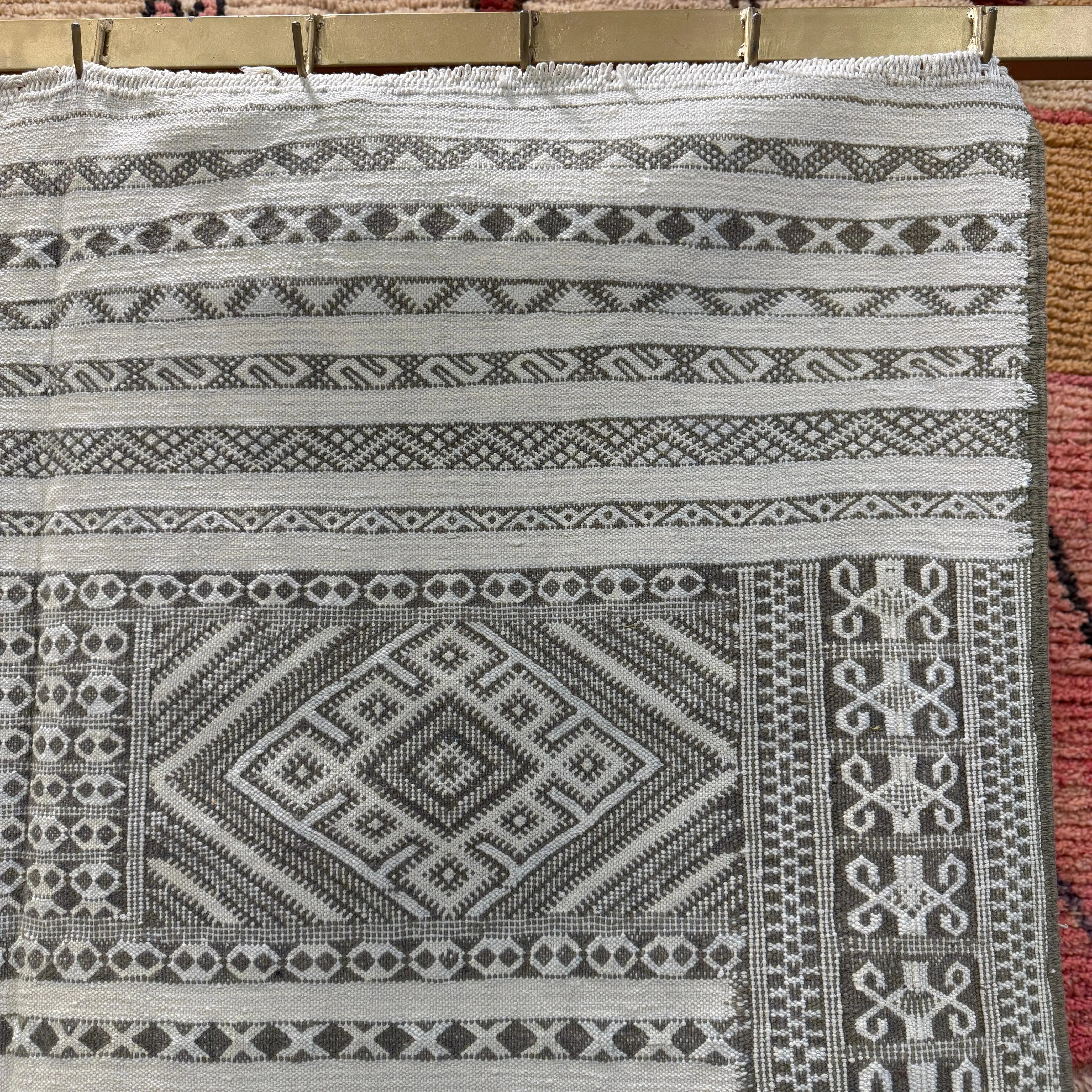 Gorgeous Handmade Kilim Moroccan Rug | Custom Wool Carpet | Authentic Area Flatweave