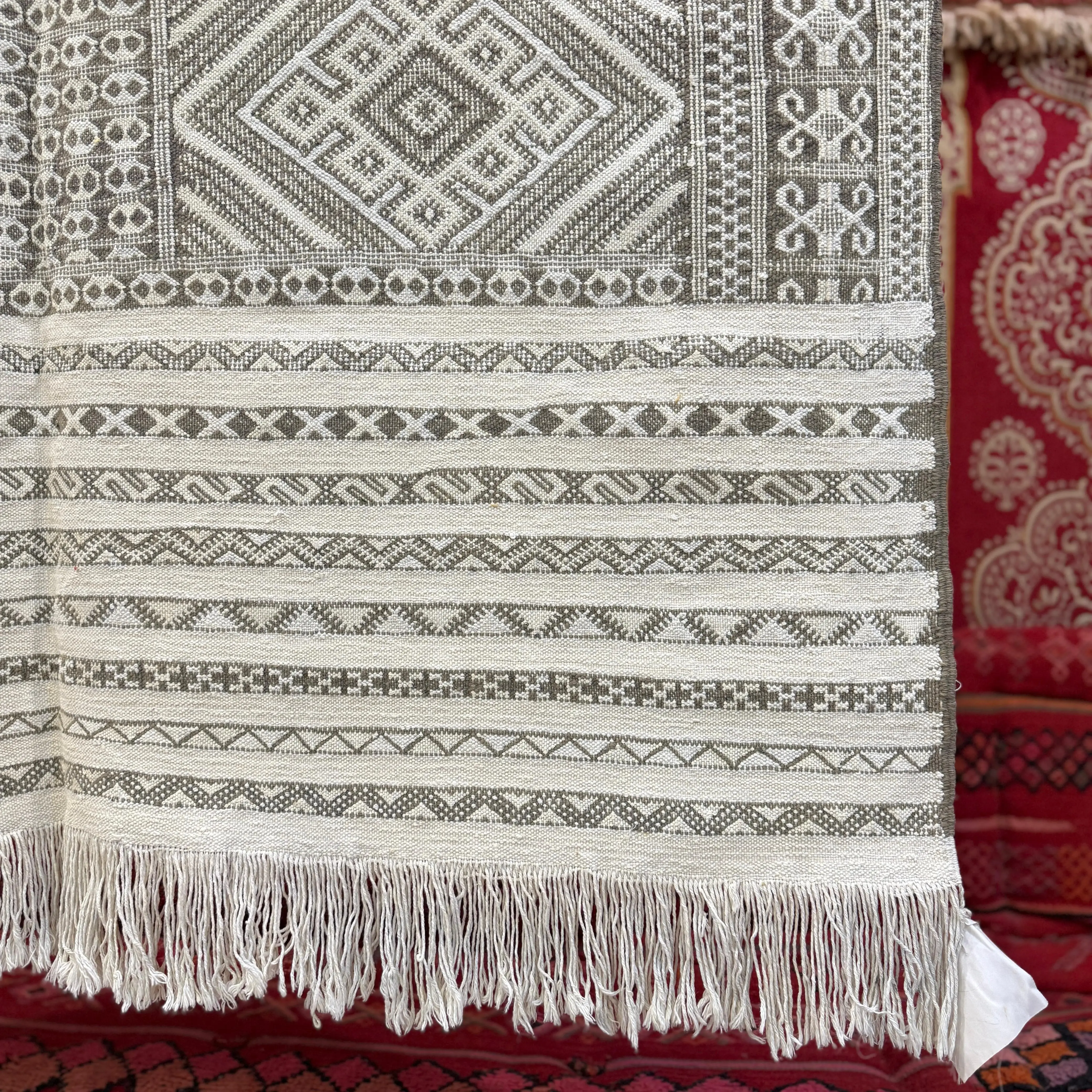 Gorgeous Handmade Kilim Moroccan Rug | Custom Wool Carpet | Authentic Area Flatweave