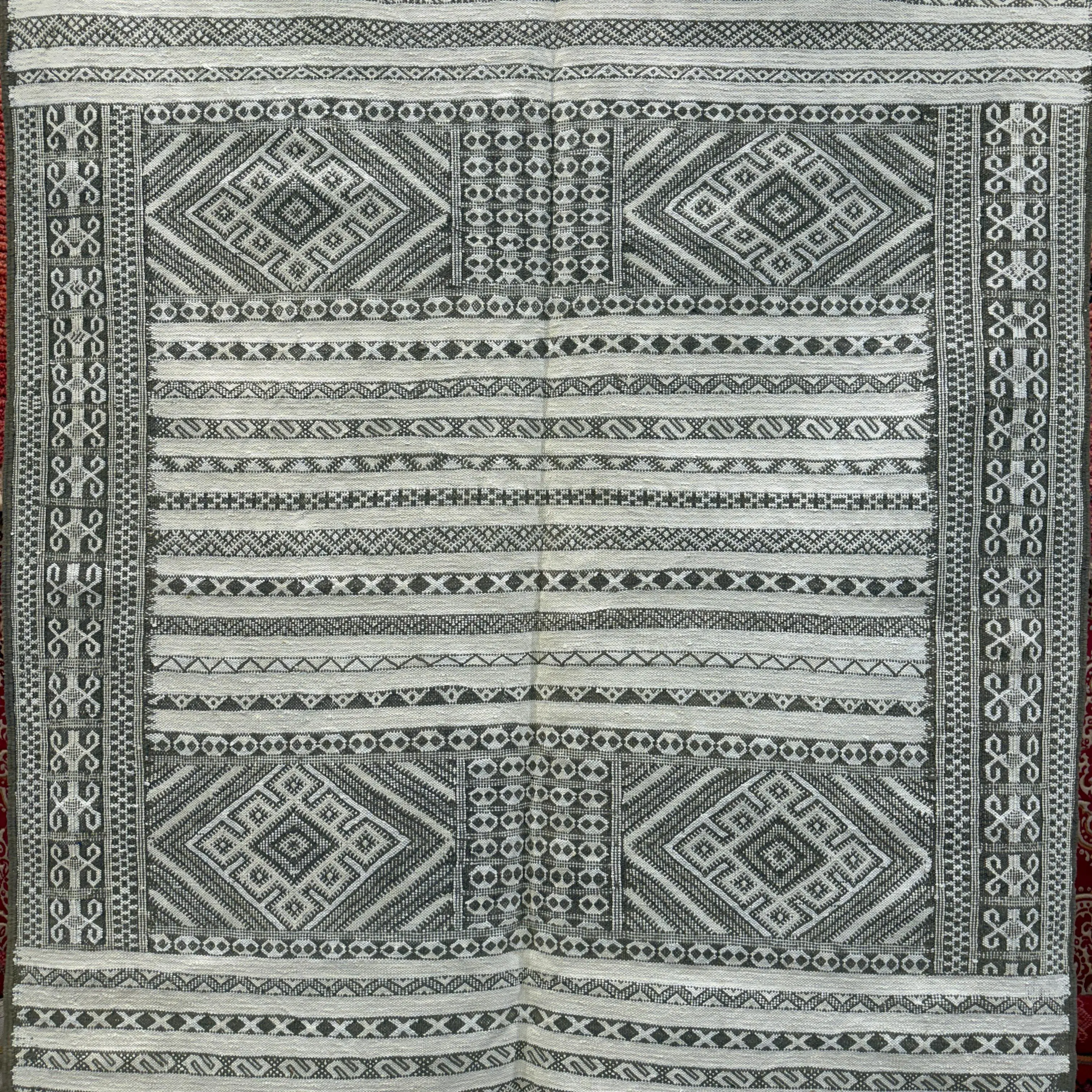 Gorgeous Handmade Kilim Moroccan Rug | Custom Wool Carpet | Authentic Area Flatweave