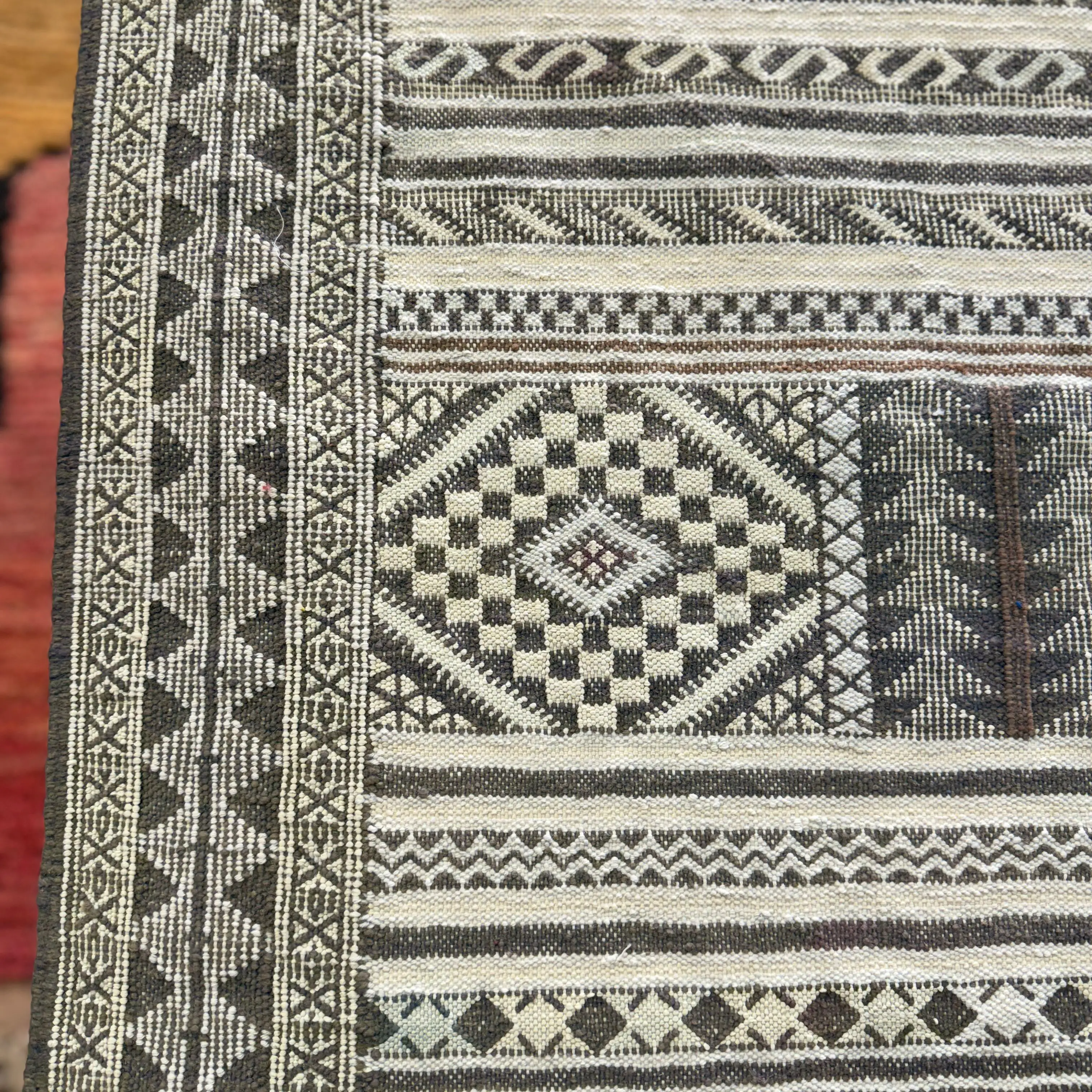 Unique Handmade Moroccan Kilim Rug | Jewish Gift Idea | Custom Dhurrie Wool Carpet
