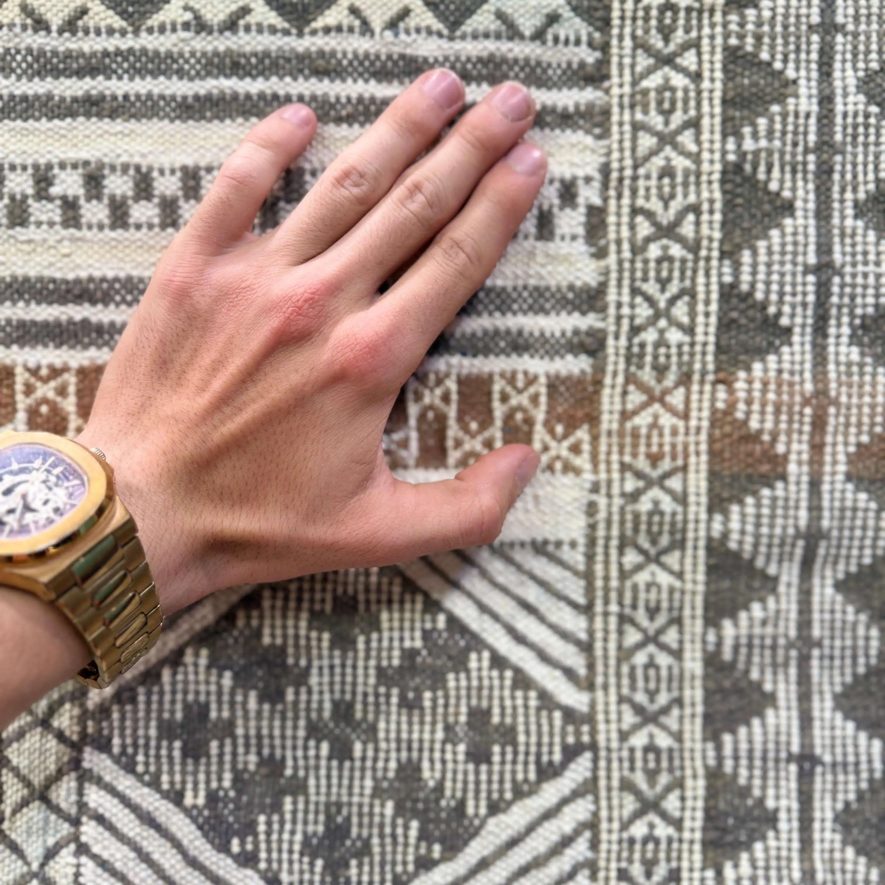 Unique Handmade Moroccan Kilim Rug | Jewish Gift Idea | Custom Dhurrie Wool Carpet
