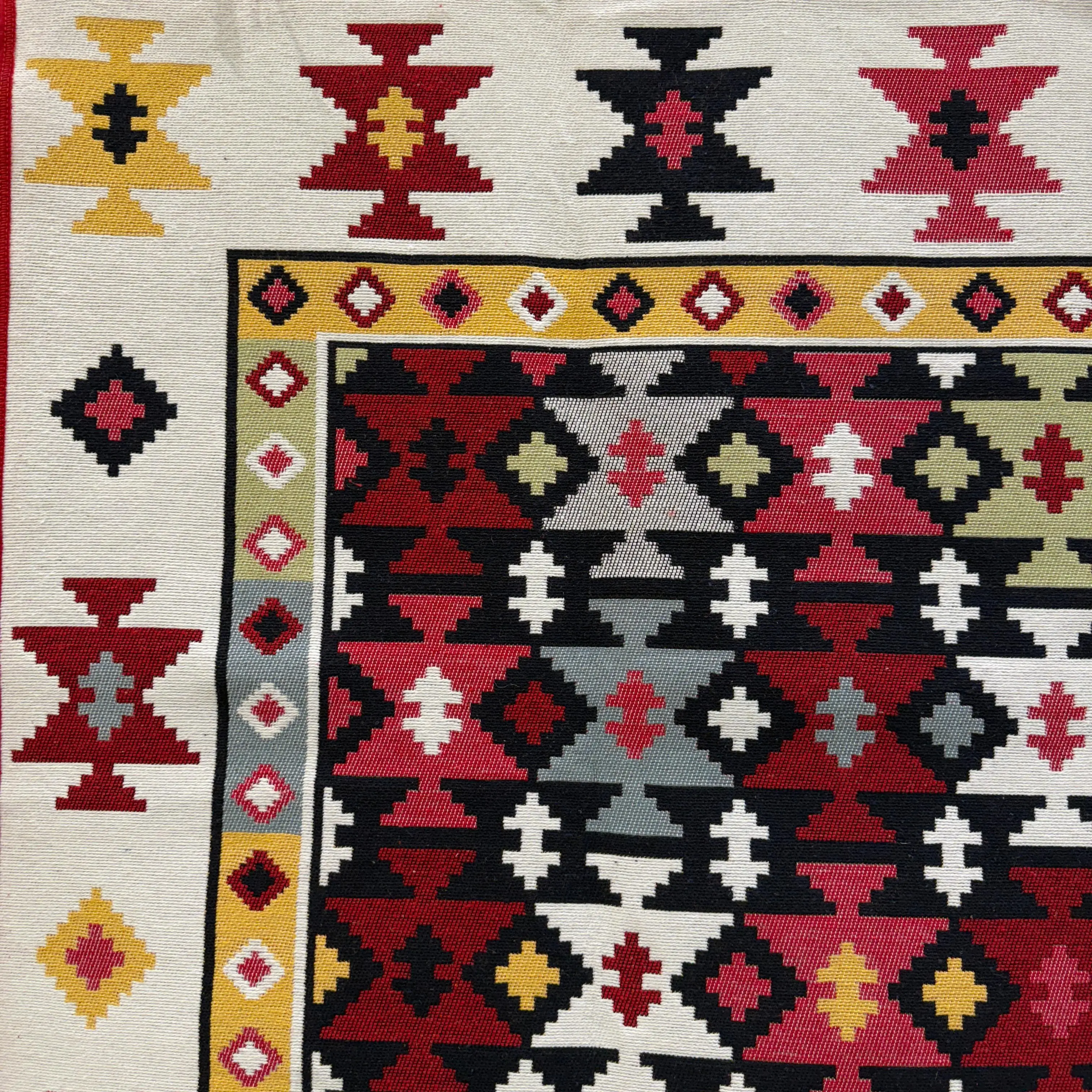 Handmade Picasso Berber Rug | Moroccan Flatweave Art for Living Room