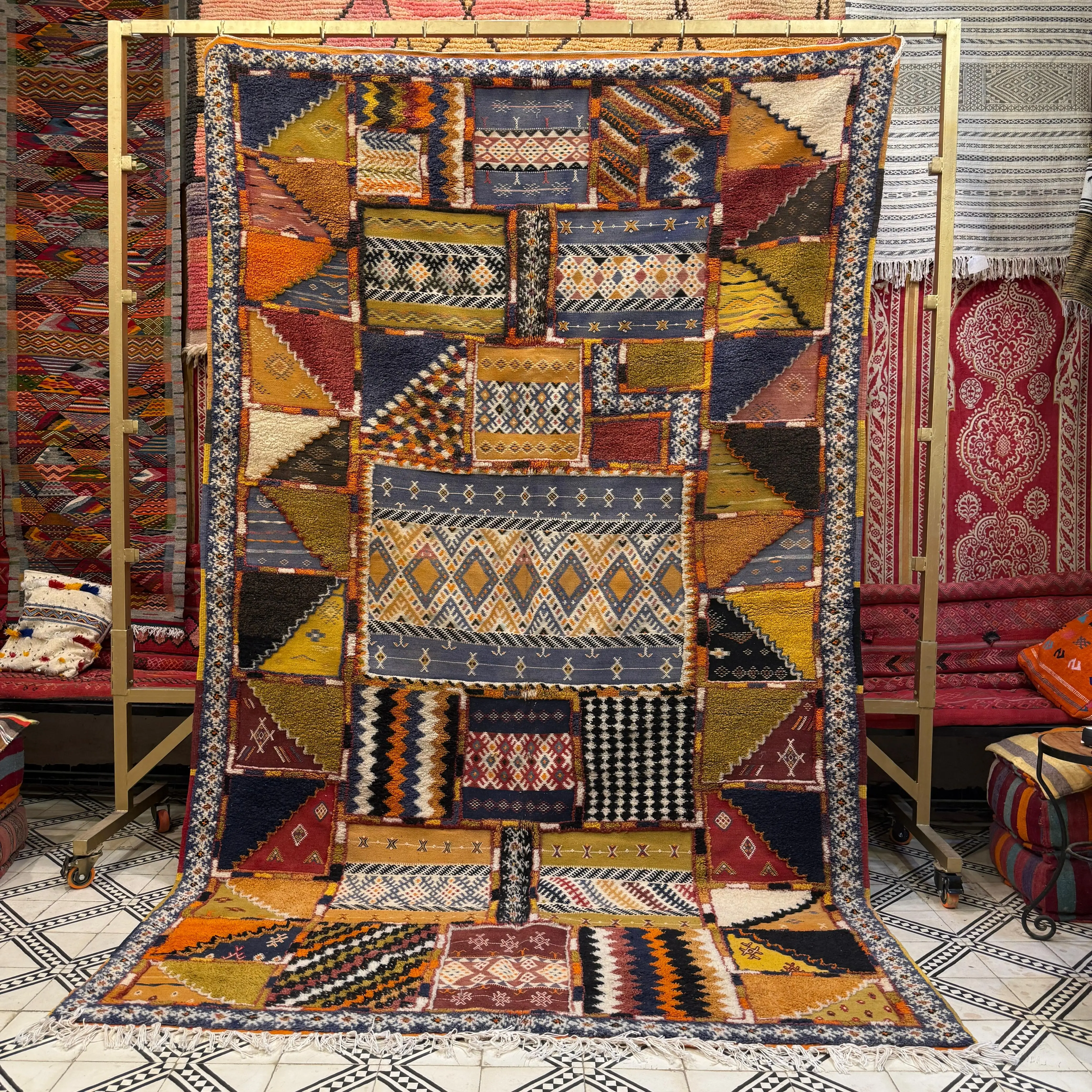Gorgeous Moroccan Kilim | Multi-Color Berber Rug 300x200 cm | Interior Design Accent