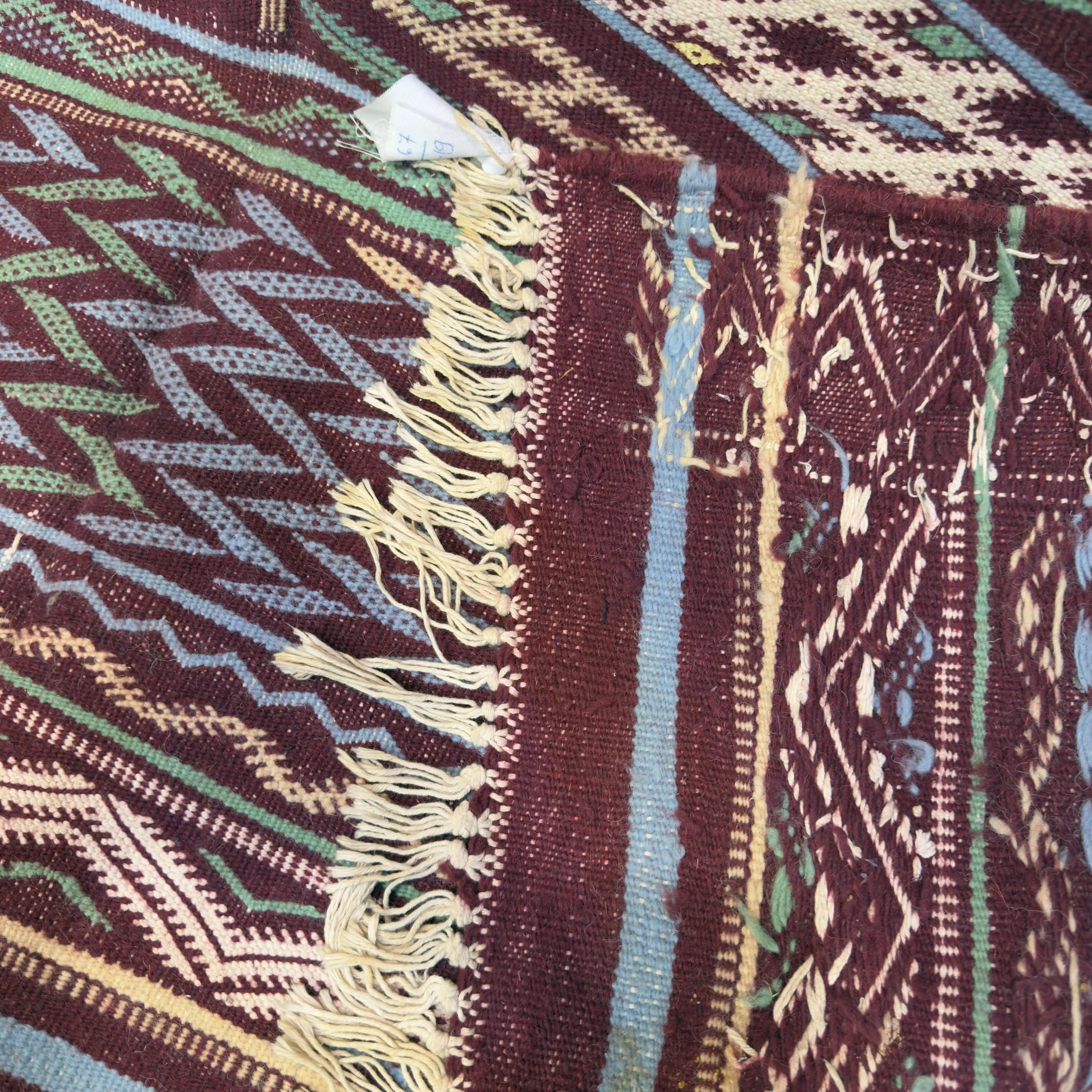Gorgeous Moroccan Kilim | Multi-Color Merino Wool Berber Rug for Living Room