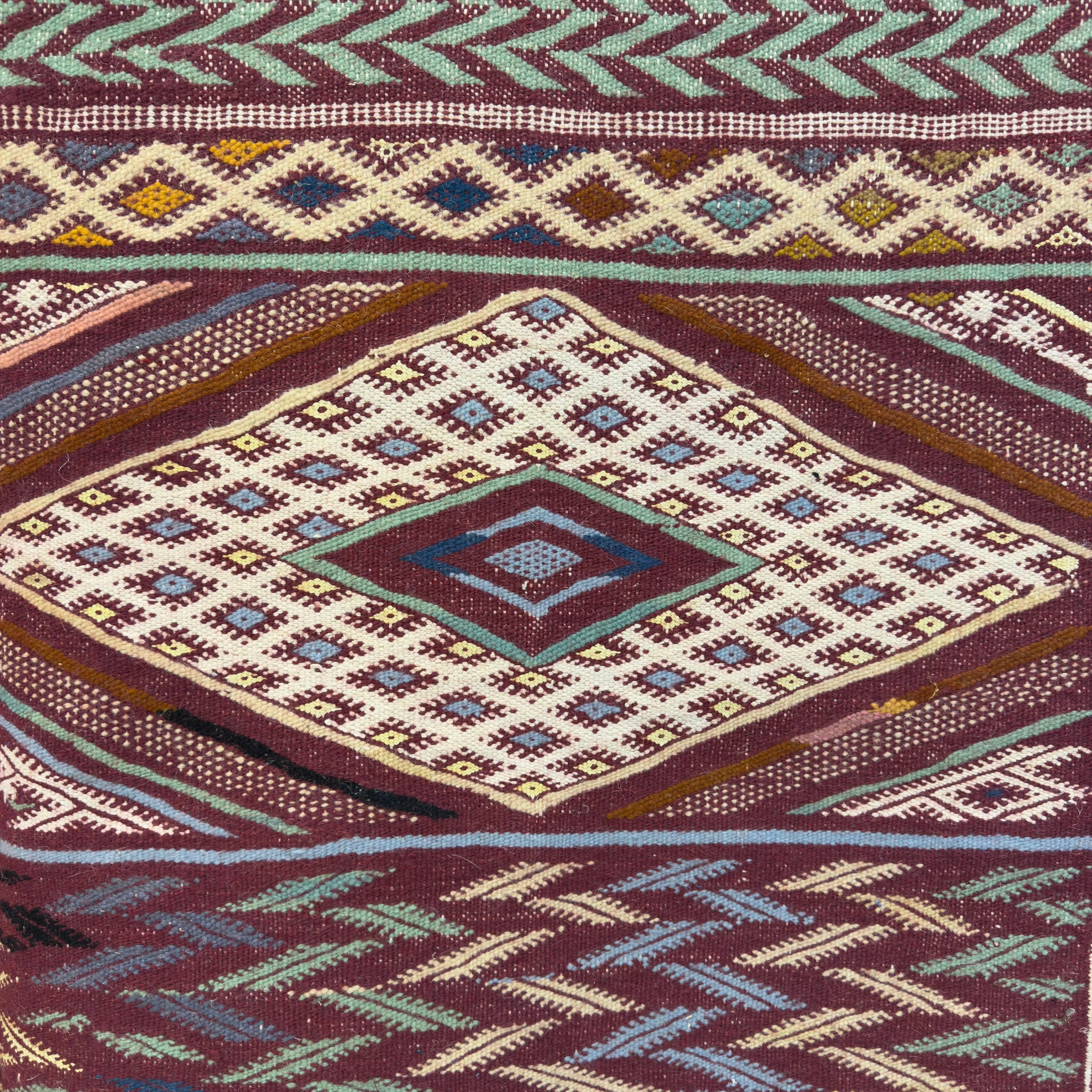 Gorgeous Moroccan Kilim | Multi-Color Merino Wool Berber Rug for Living Room