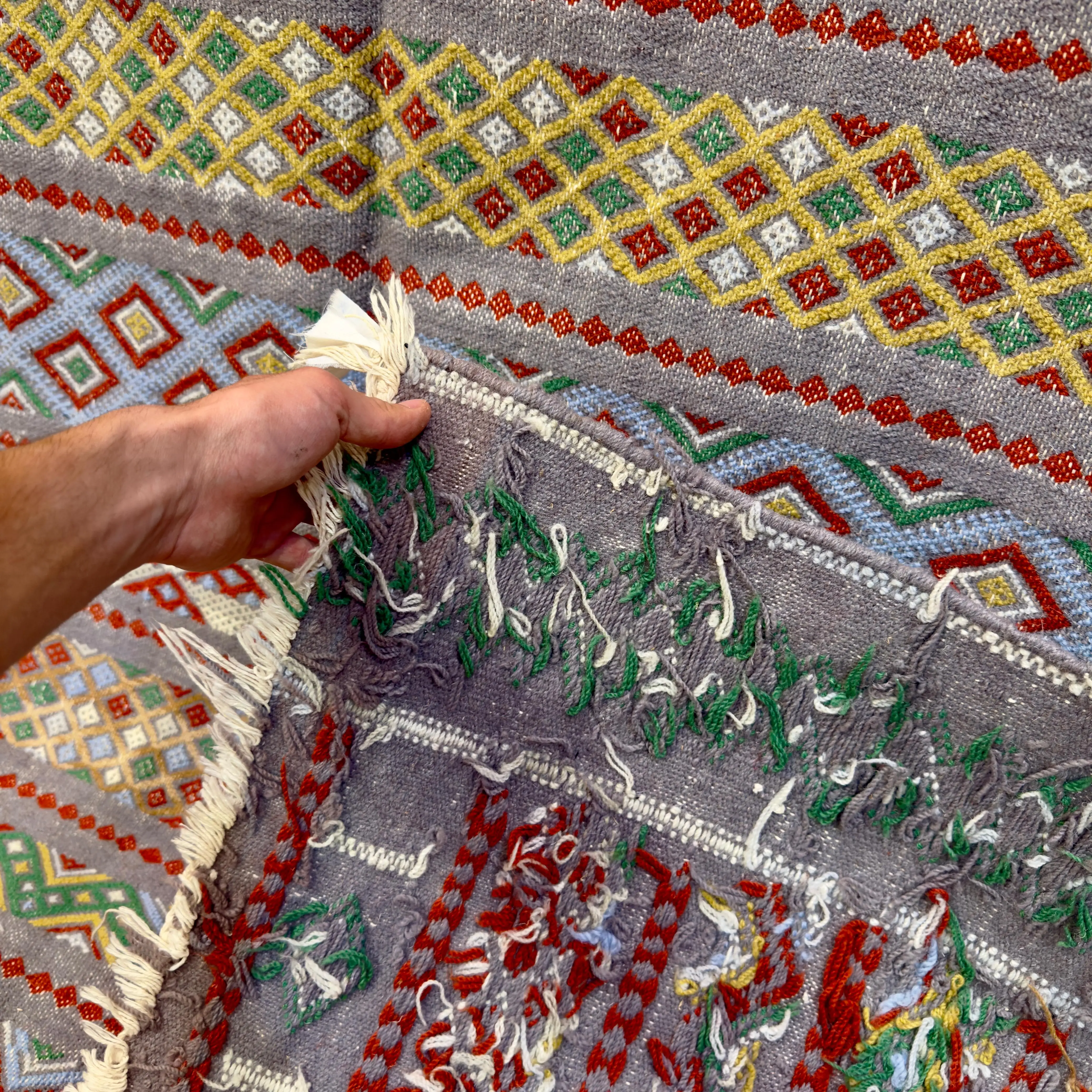 Gorgeous Moroccan Kilim | Multi-Color Berber Rug | Unique Handwoven Kilim