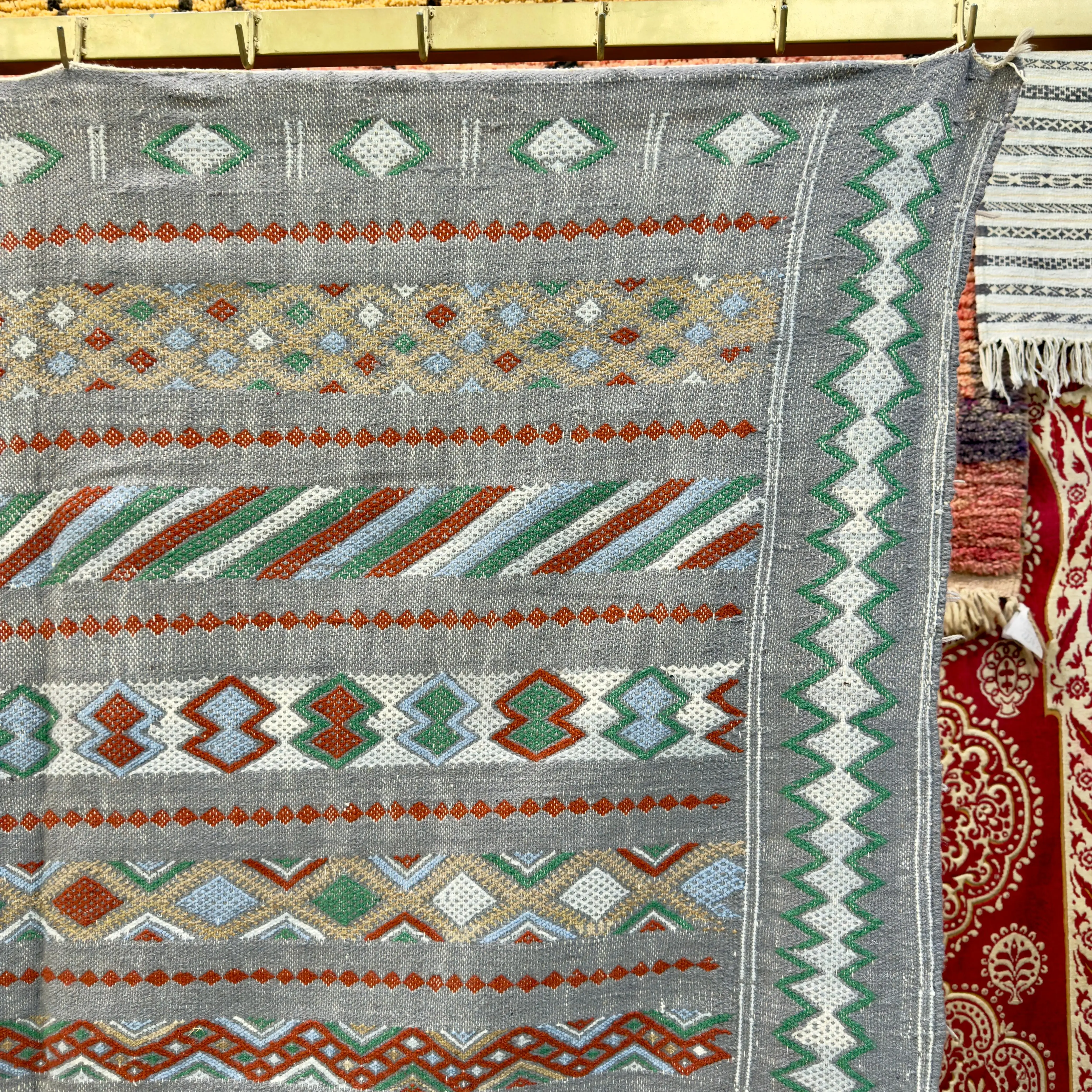 Gorgeous Moroccan Kilim | Multi-Color Berber Rug | Unique Handwoven Kilim